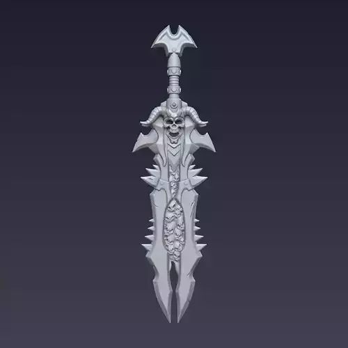 Demonic Skull Blade  3D Printable Sword