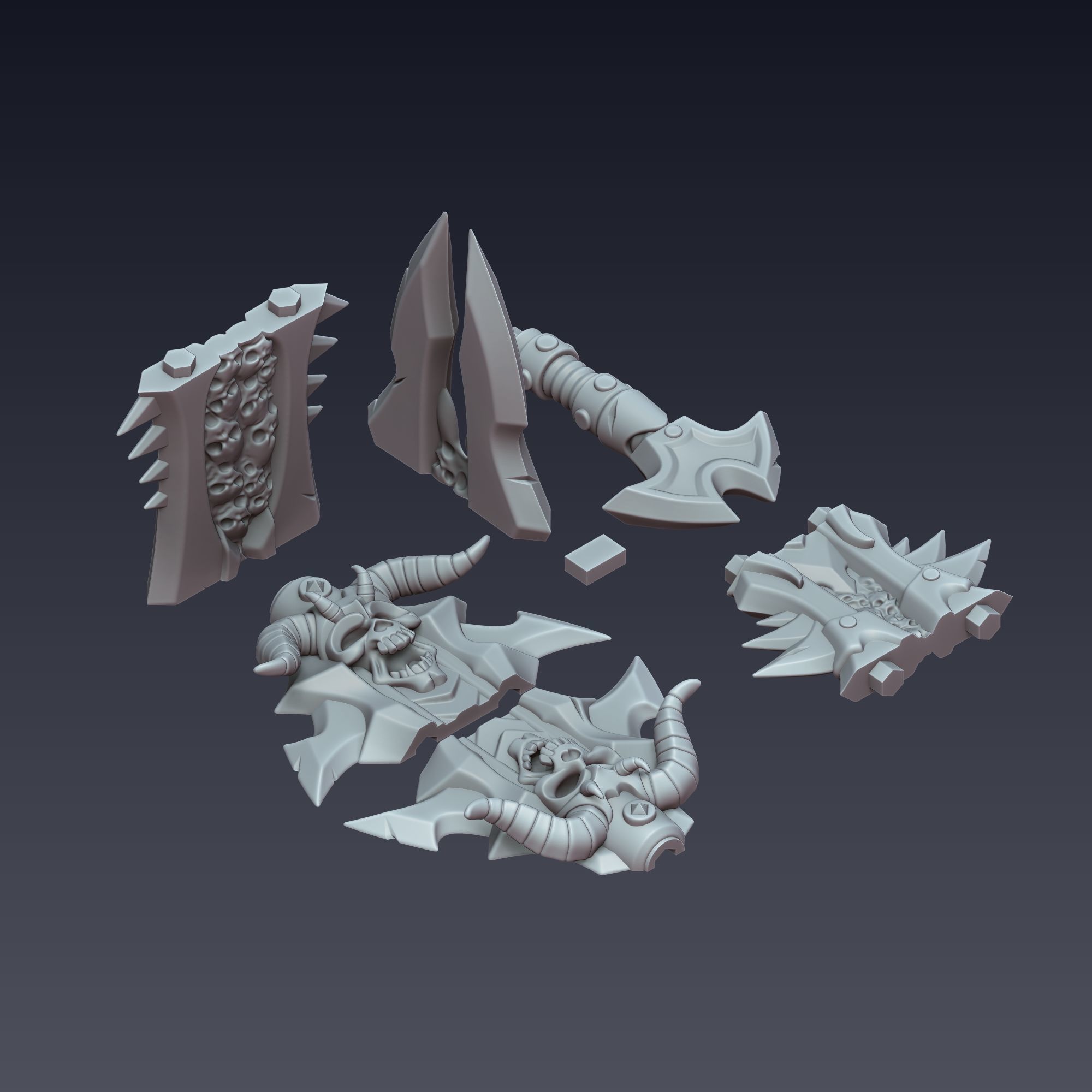 Demonic Skull Blade  3D Printable Sword 3D print model_7