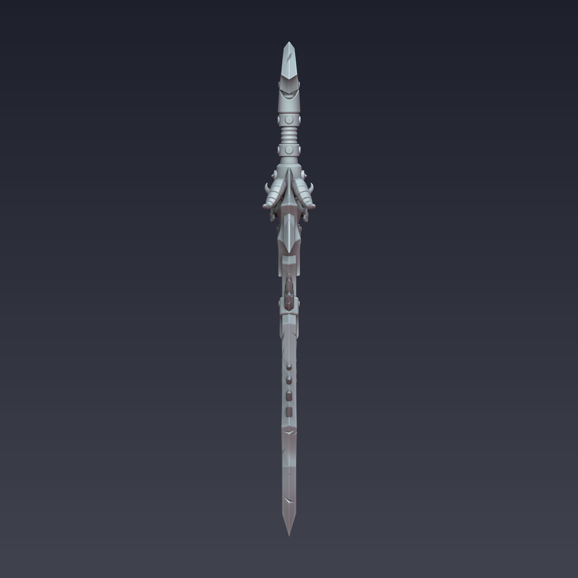 Demonic Skull Blade  3D Printable Sword 3D print model_2