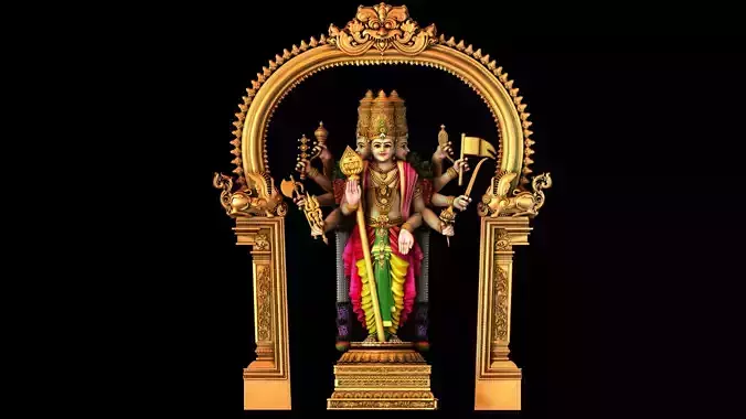 lord Arumugam Murugan statue 3D model