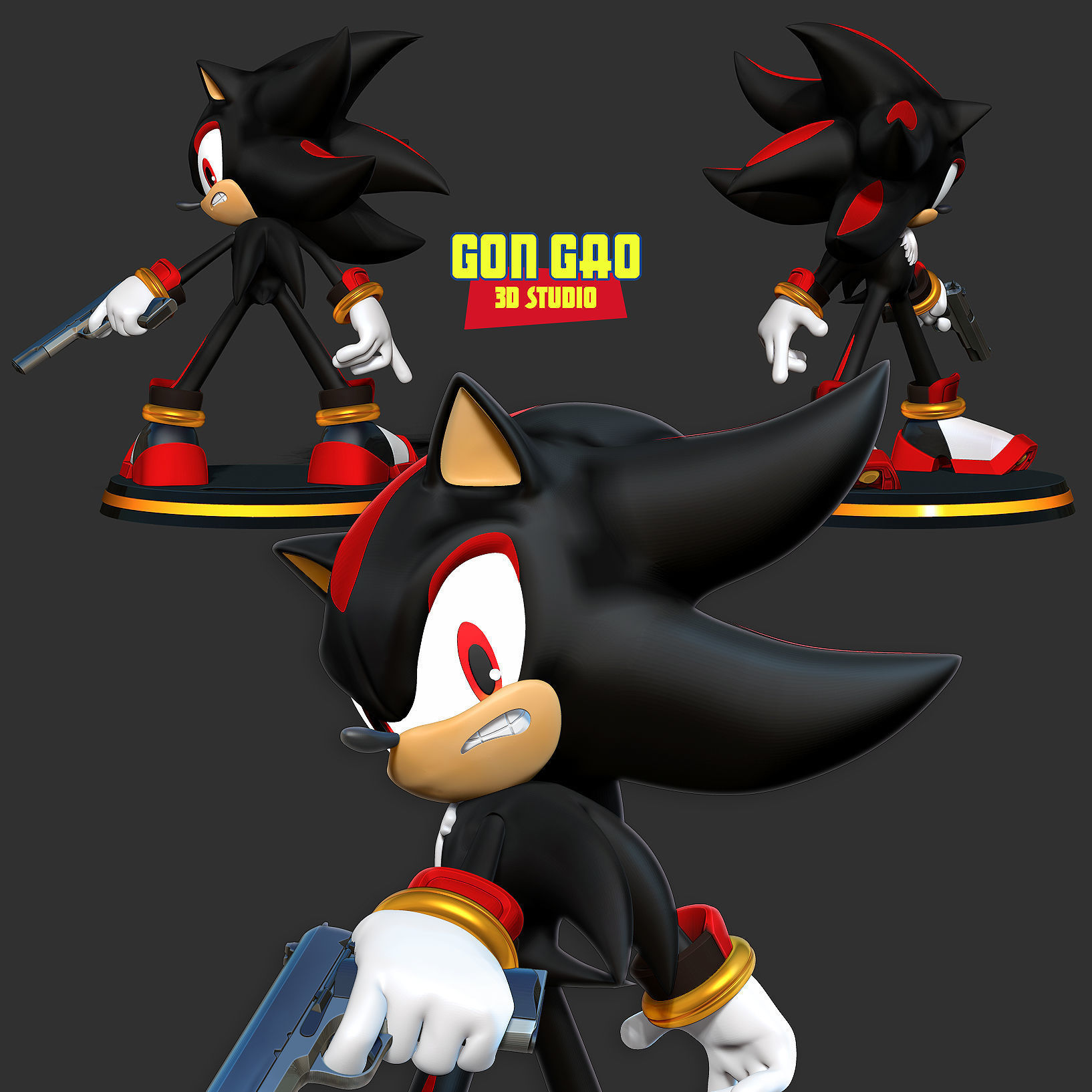 Shadow in Sonic the Hedgehog 3 3D print model_1