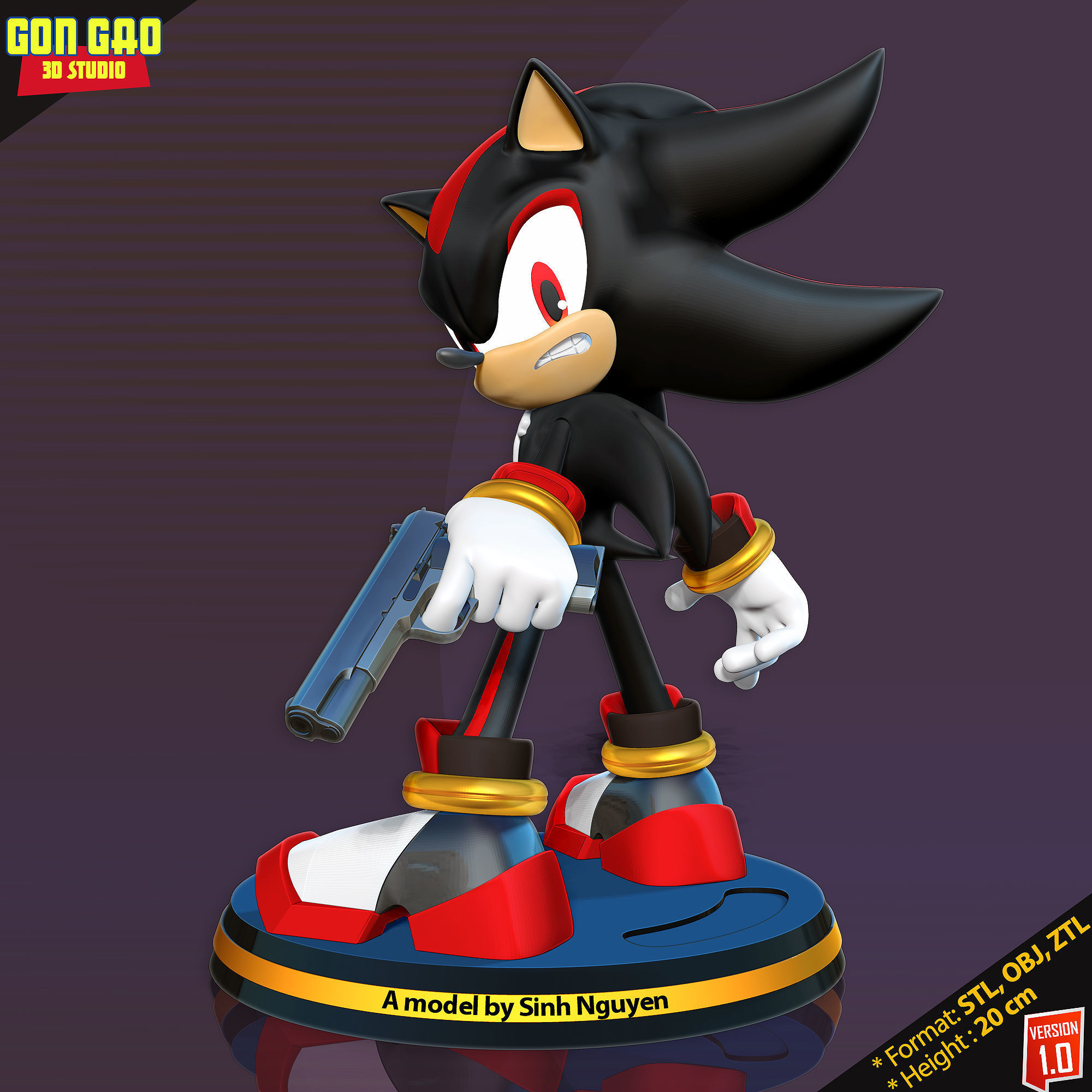 Shadow in Sonic the Hedgehog 3 3D print model_20