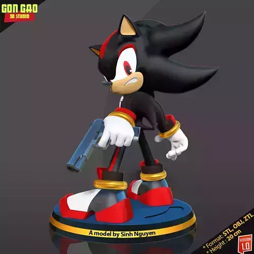 Shadow in Sonic the Hedgehog 3 3D print model