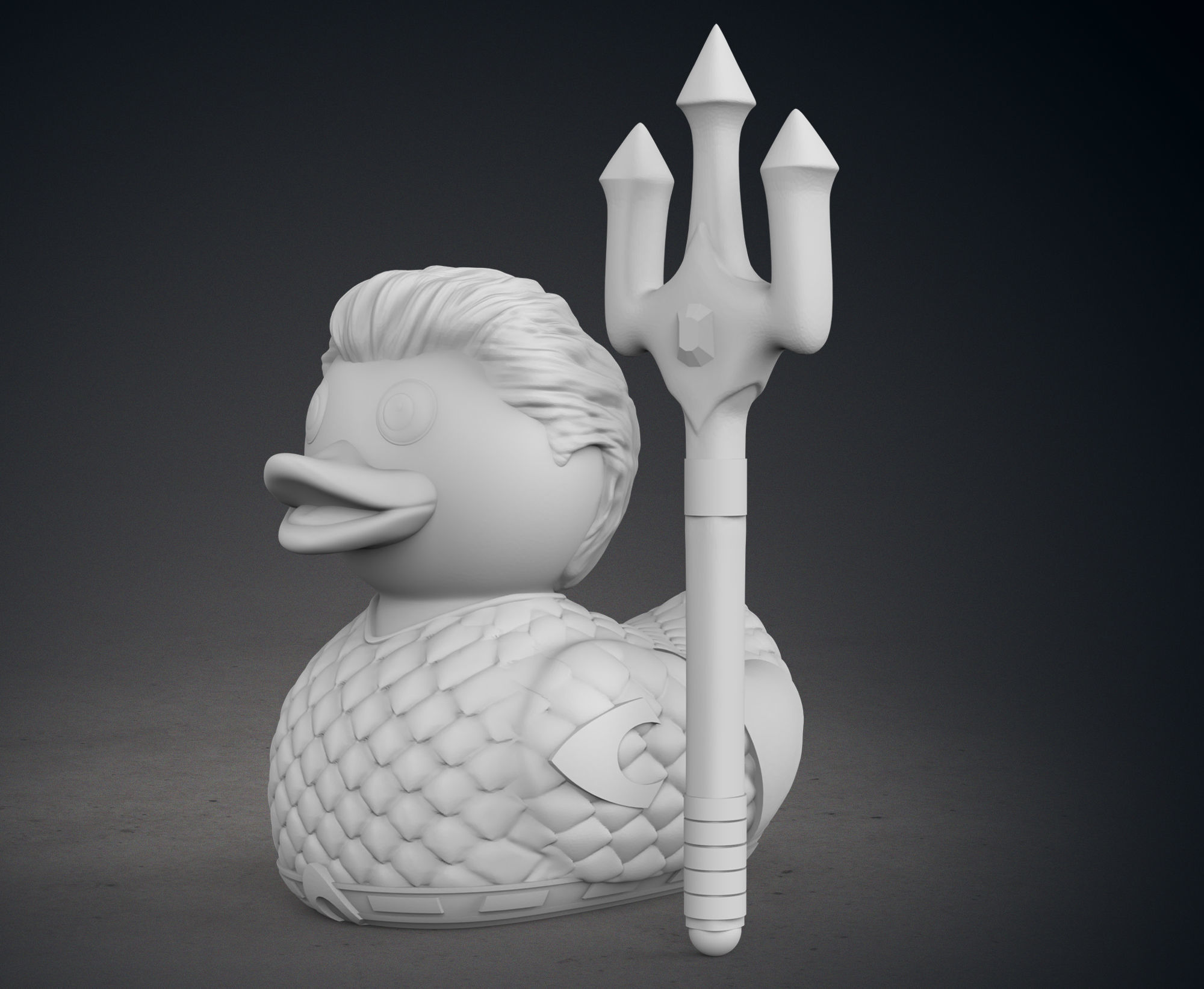 Cute Aquaman Rubber Duck 3D print model_3