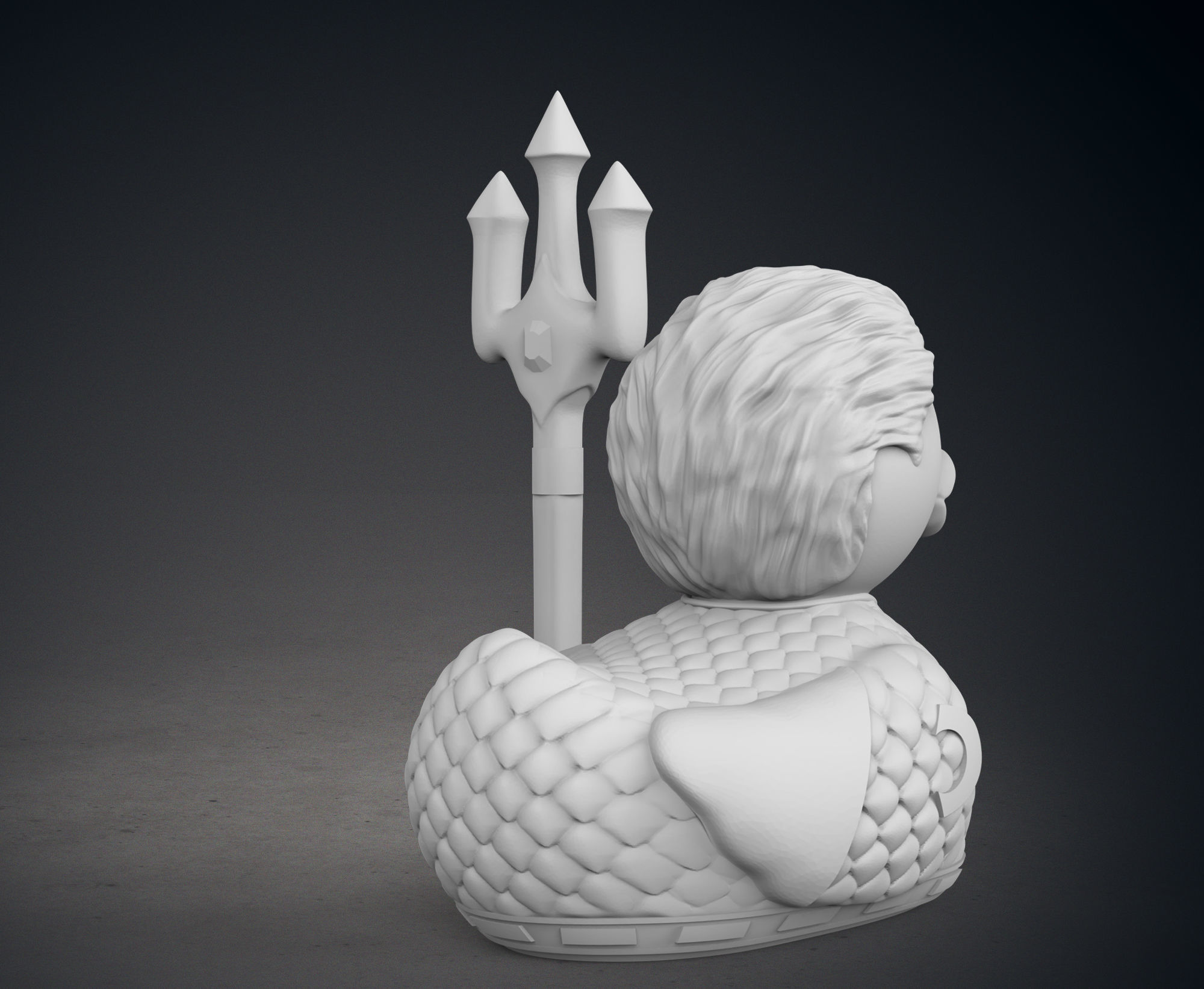 Cute Aquaman Rubber Duck 3D print model_7