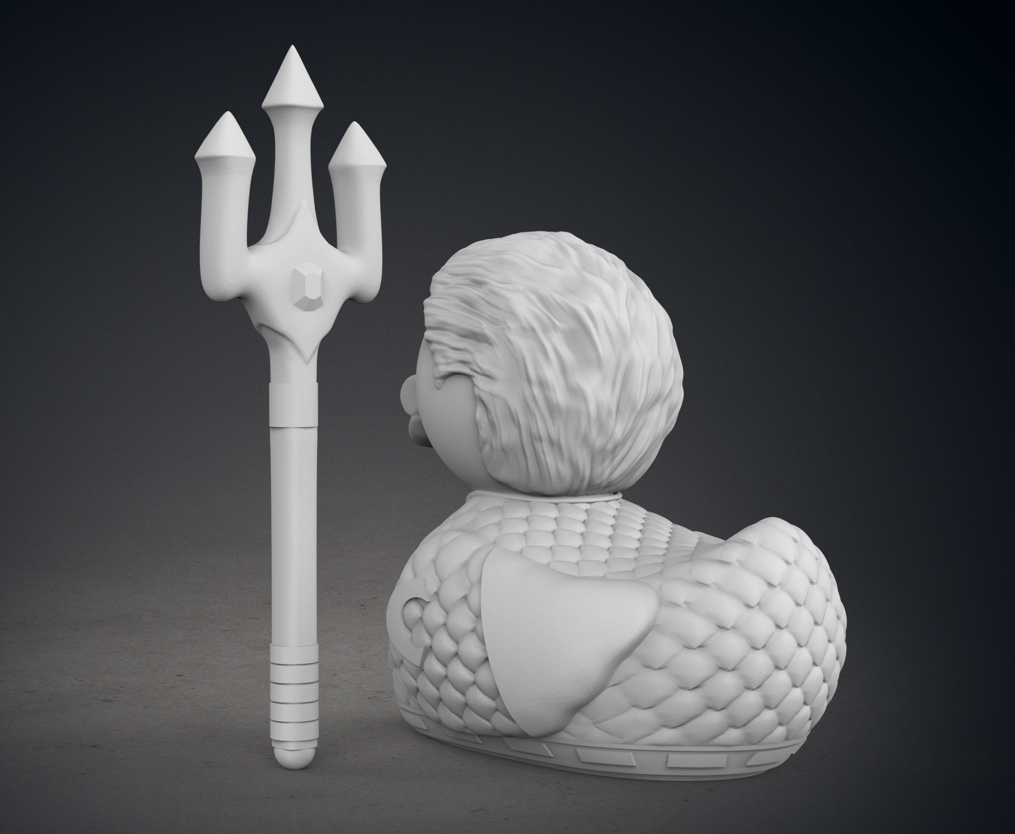Cute Aquaman Rubber Duck 3D print model_5