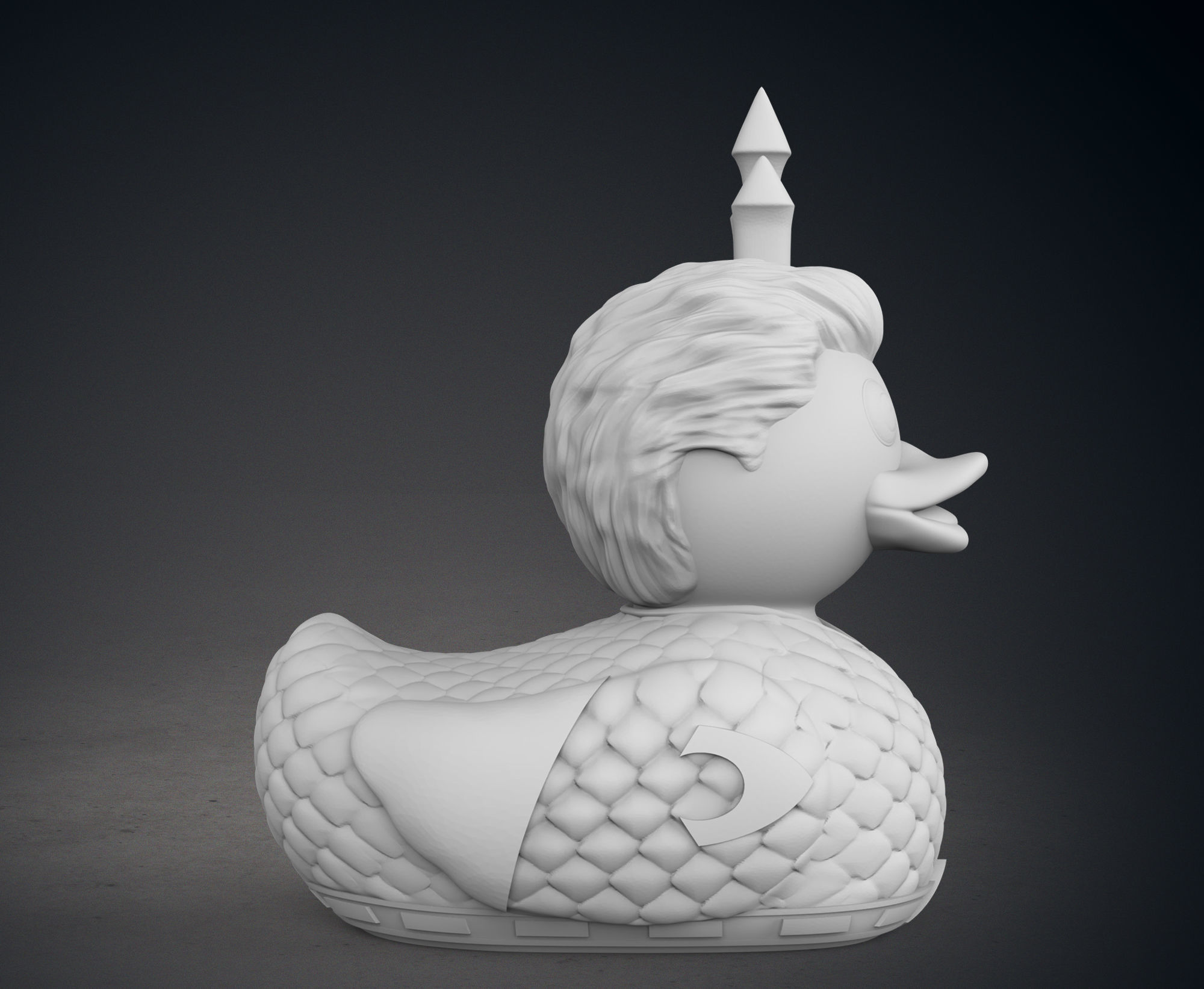 Cute Aquaman Rubber Duck 3D print model_8