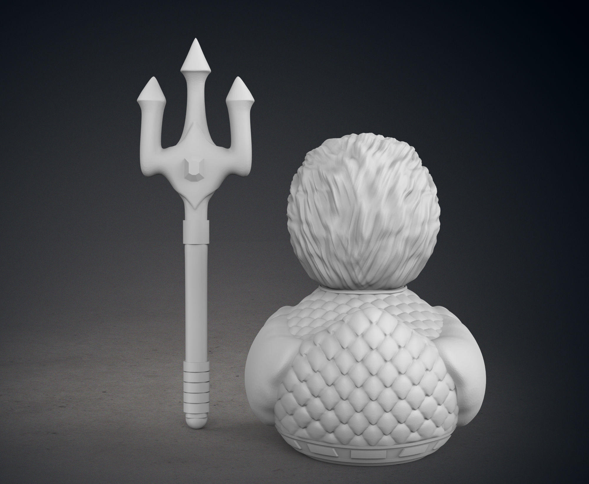 Cute Aquaman Rubber Duck 3D print model_6