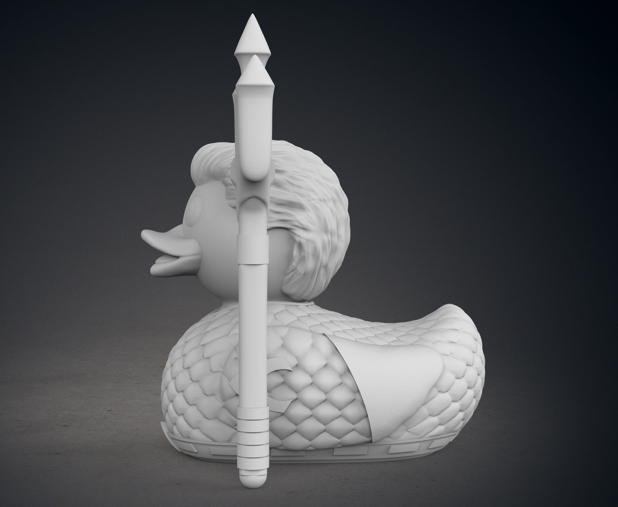 Cute Aquaman Rubber Duck 3D print model_4