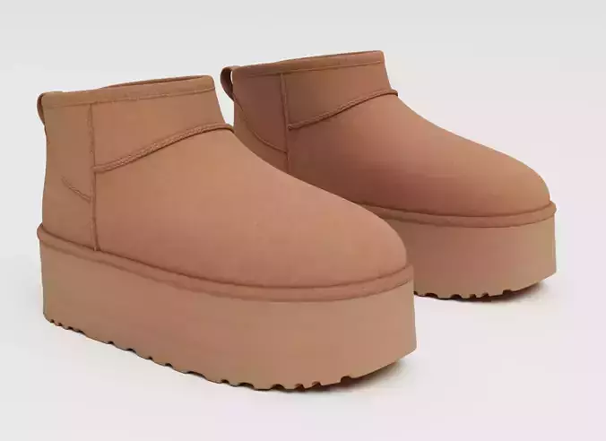 UGG Classic Ultra Mini Platform Low-poly 3D model