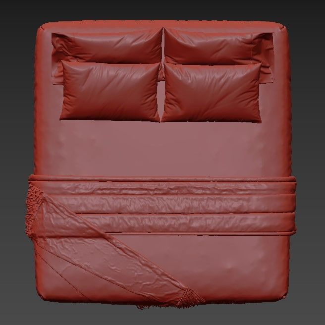 Letto 4 Bed 3D model_3