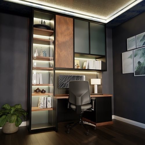 Work Room 5 Low-poly 3D model