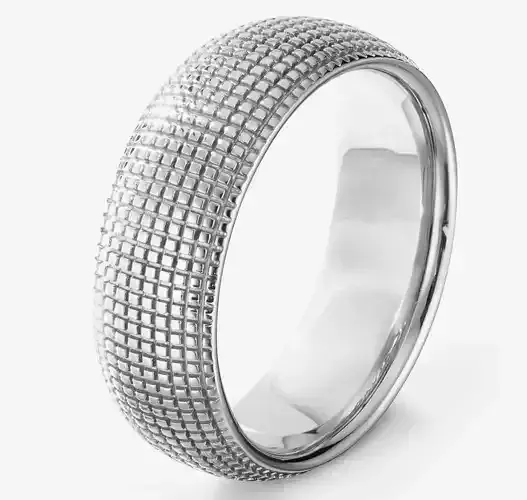 Gents Dotted Pattern Ring 