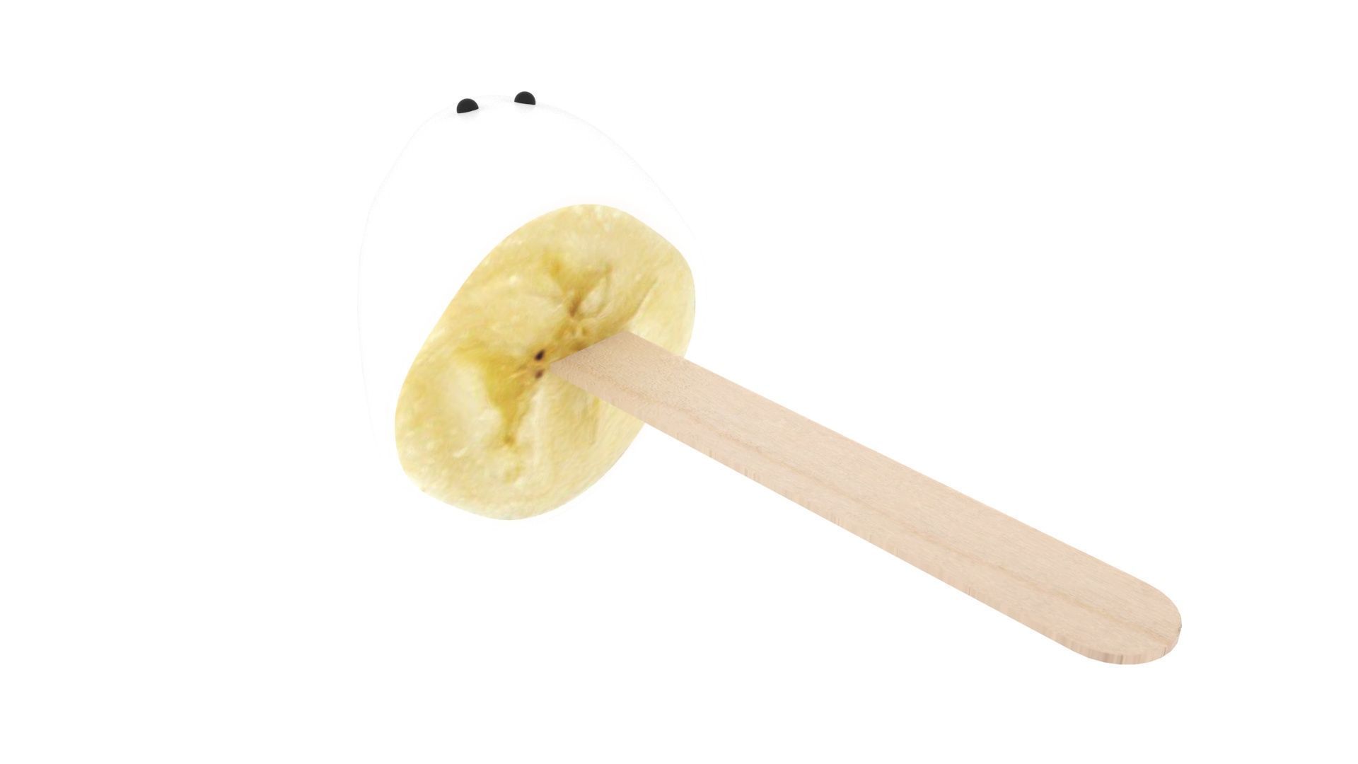 Ghost Banana Cake Pop 3D model_8