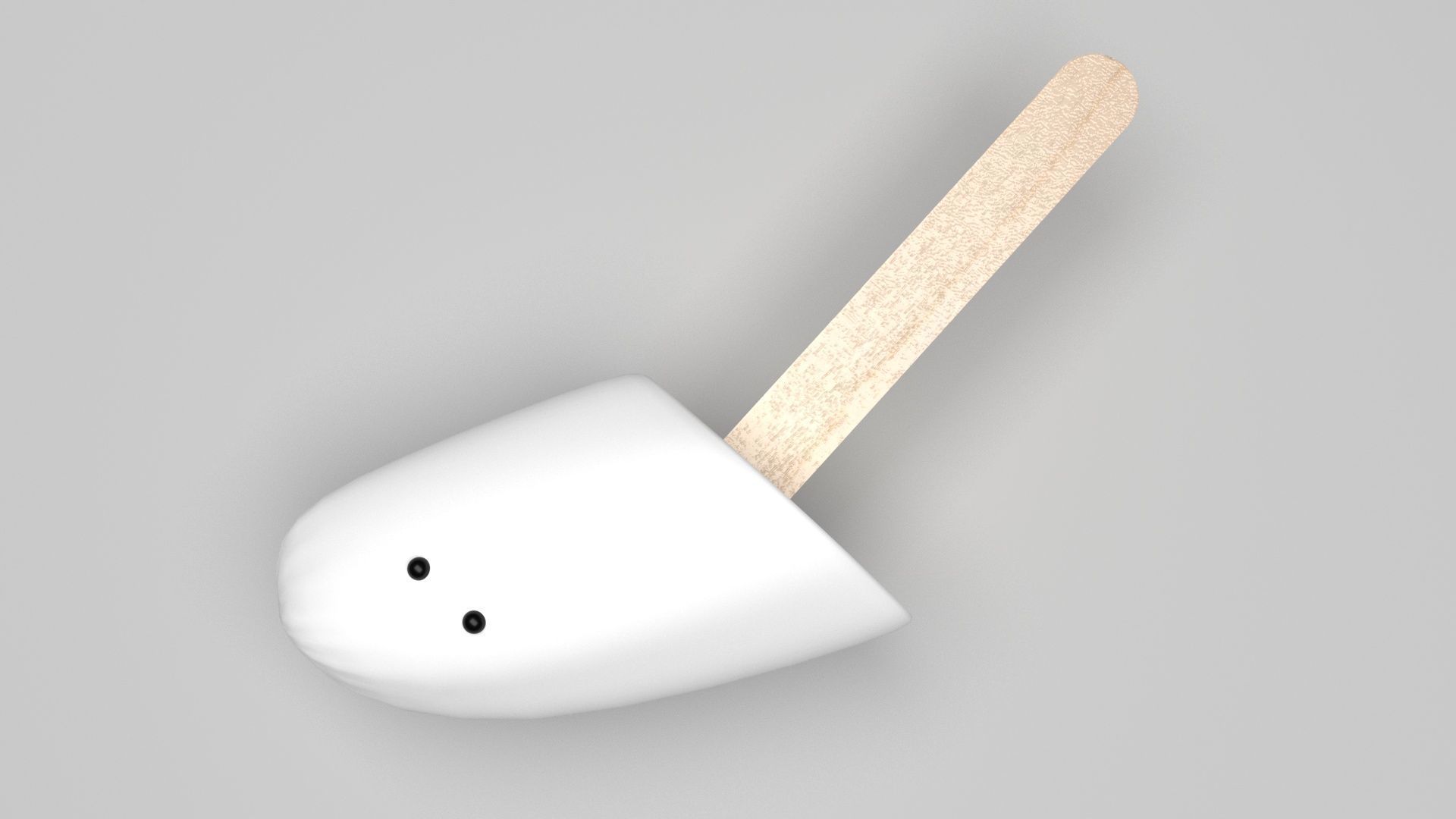 Ghost Banana Cake Pop 3D model_4