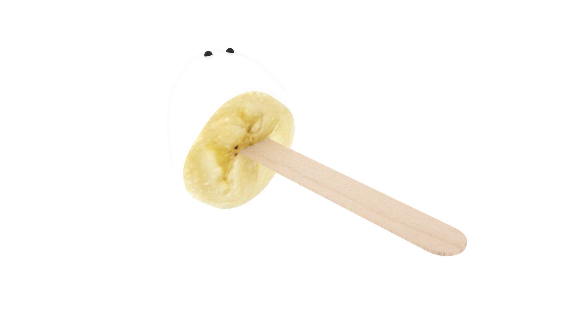 Ghost Banana Cake Pop 3D model_13