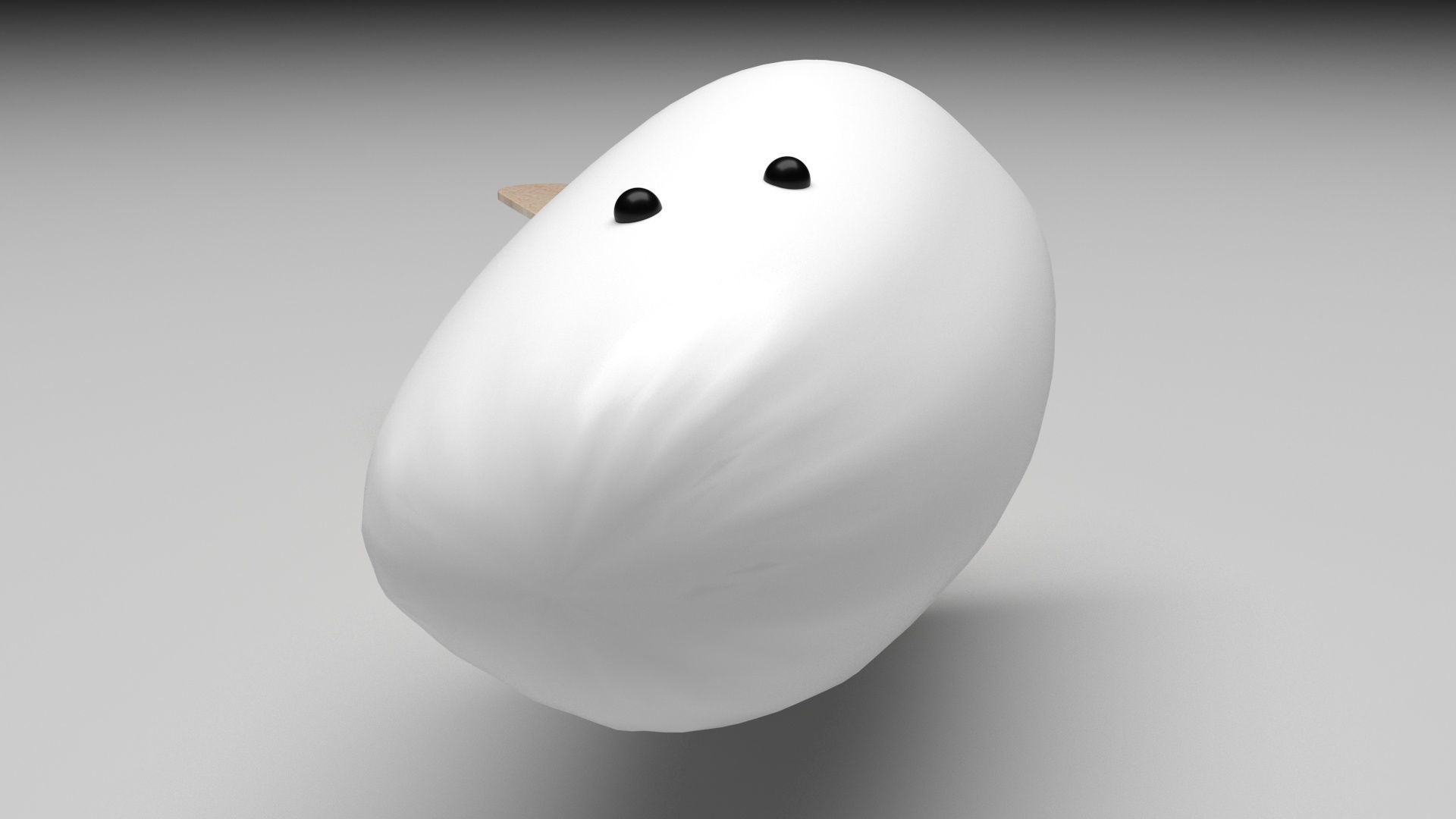 Ghost Banana Cake Pop 3D model_3