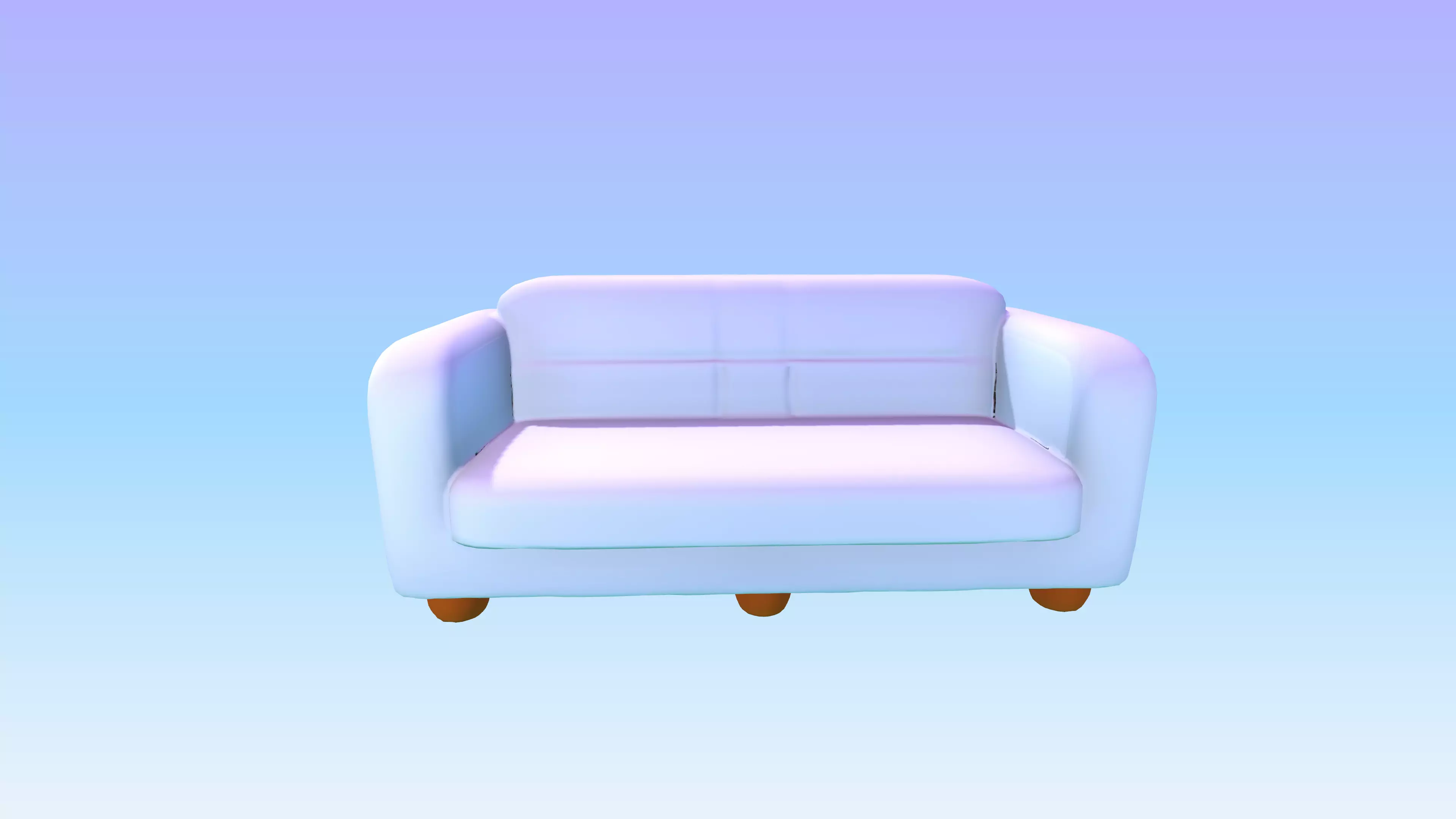 Stylized Sofa 3D Model Low-poly 3D model_0
