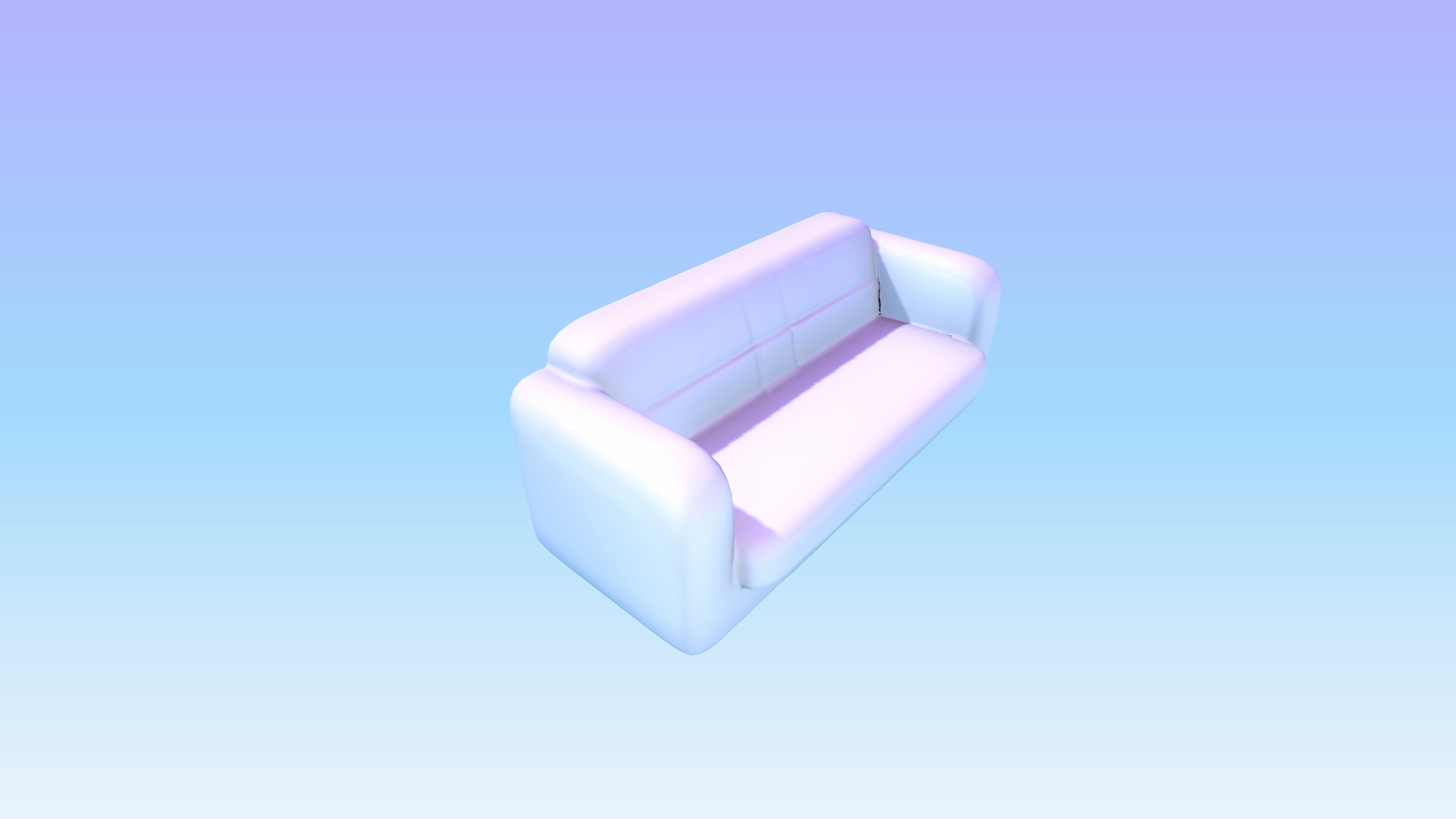 Stylized Sofa 3D Model Low-poly 3D model_2