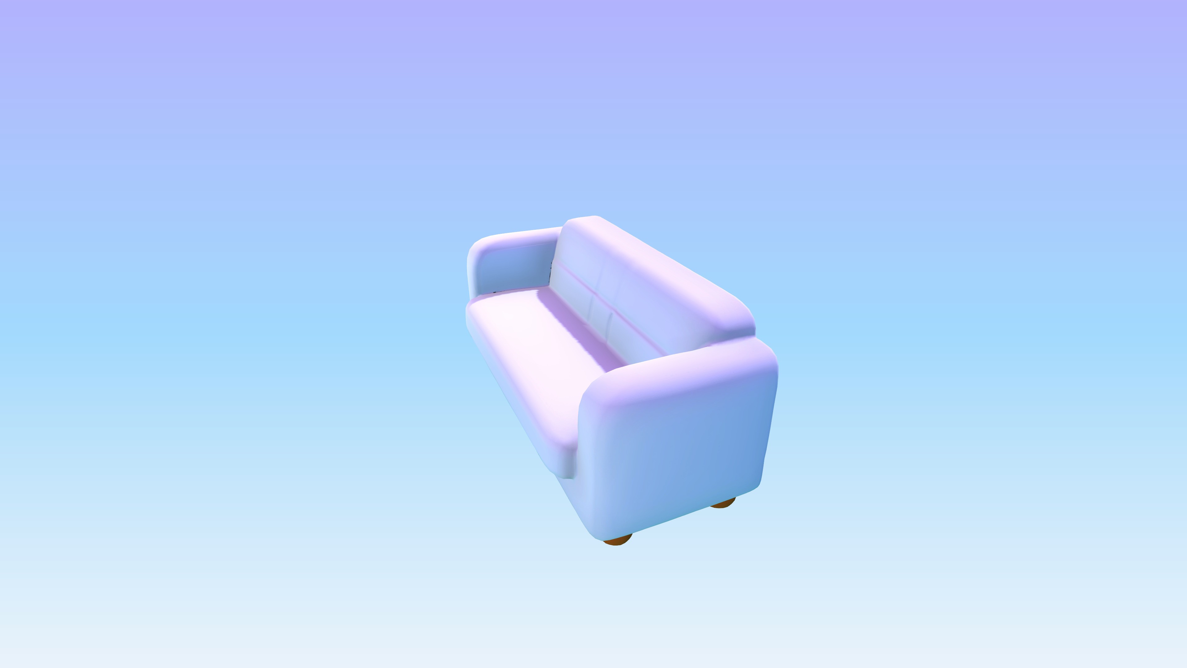 Stylized Sofa 3D Model Low-poly 3D model_4