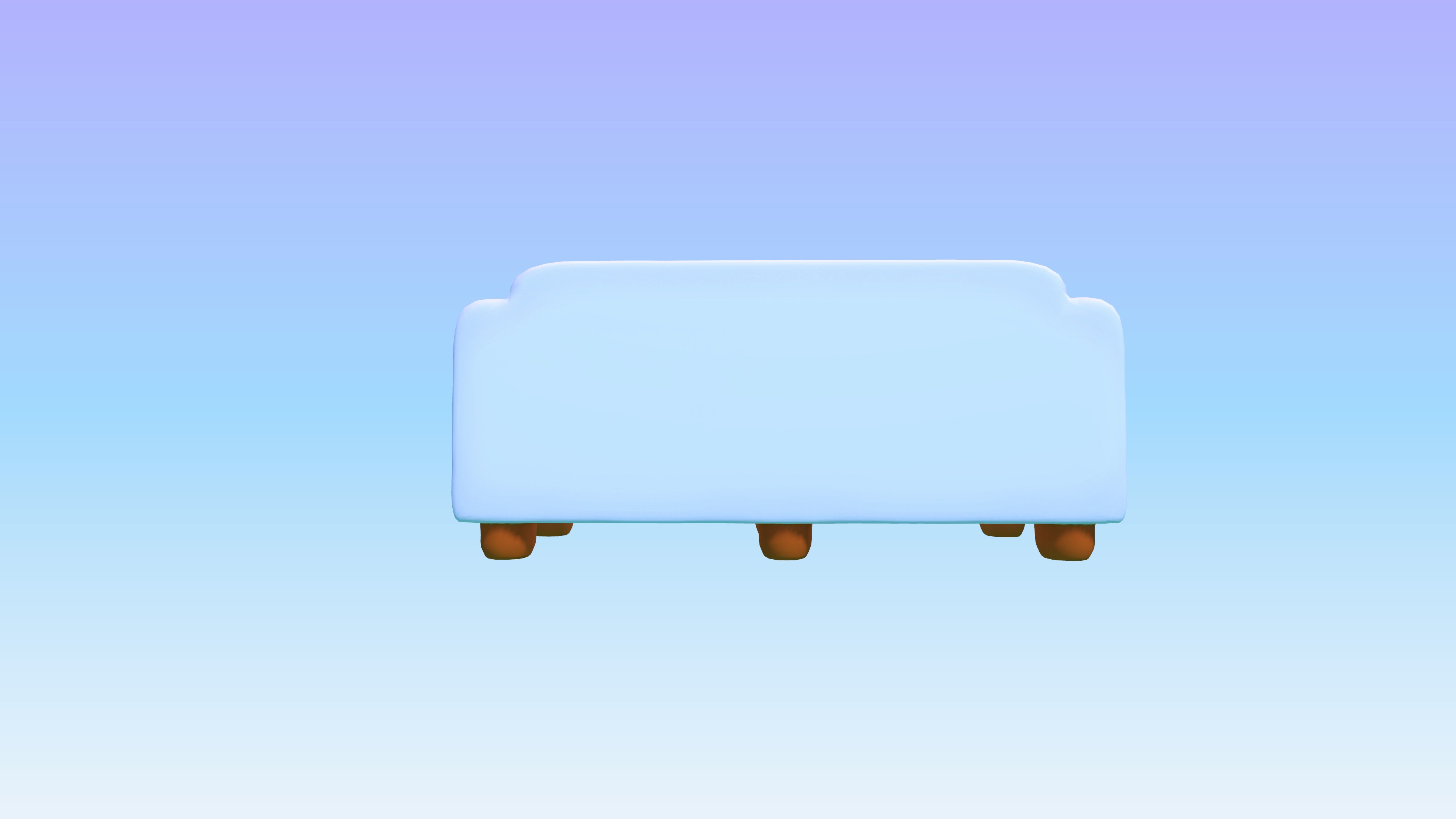Stylized Sofa 3D Model Low-poly 3D model_5