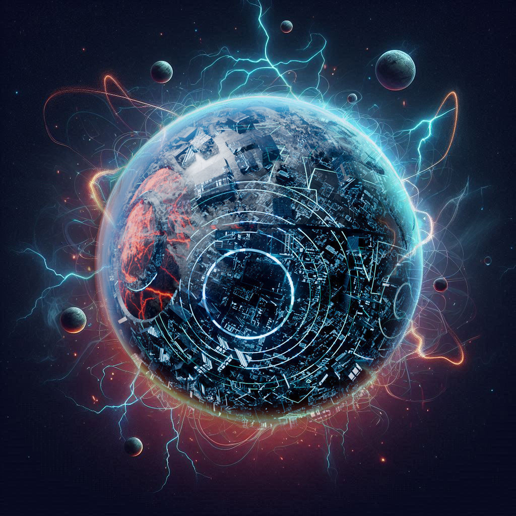 High-Quality 3D Robotic Alien Planet with Futuristic Features 3D model_1