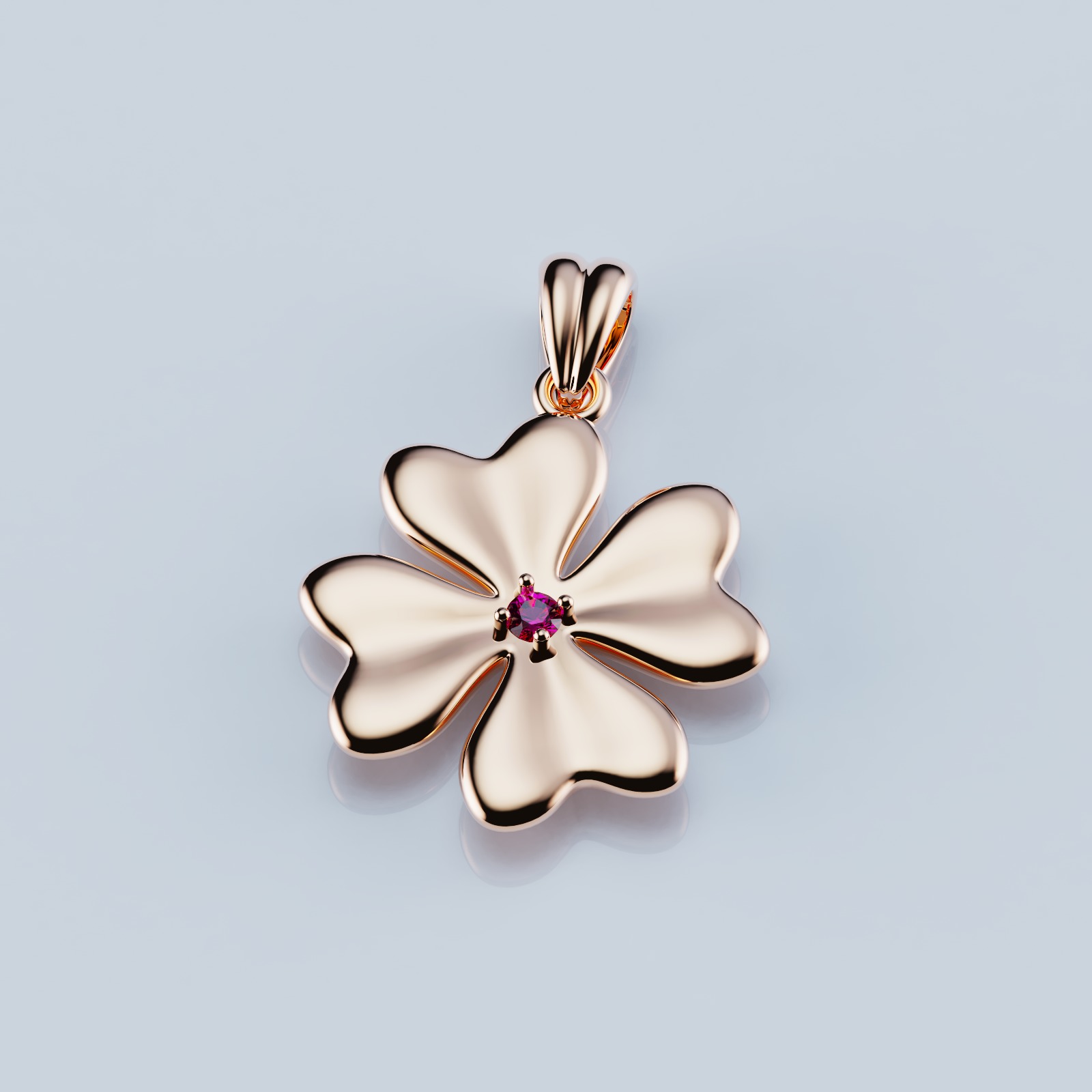 Pendant Clover 3D print model_1