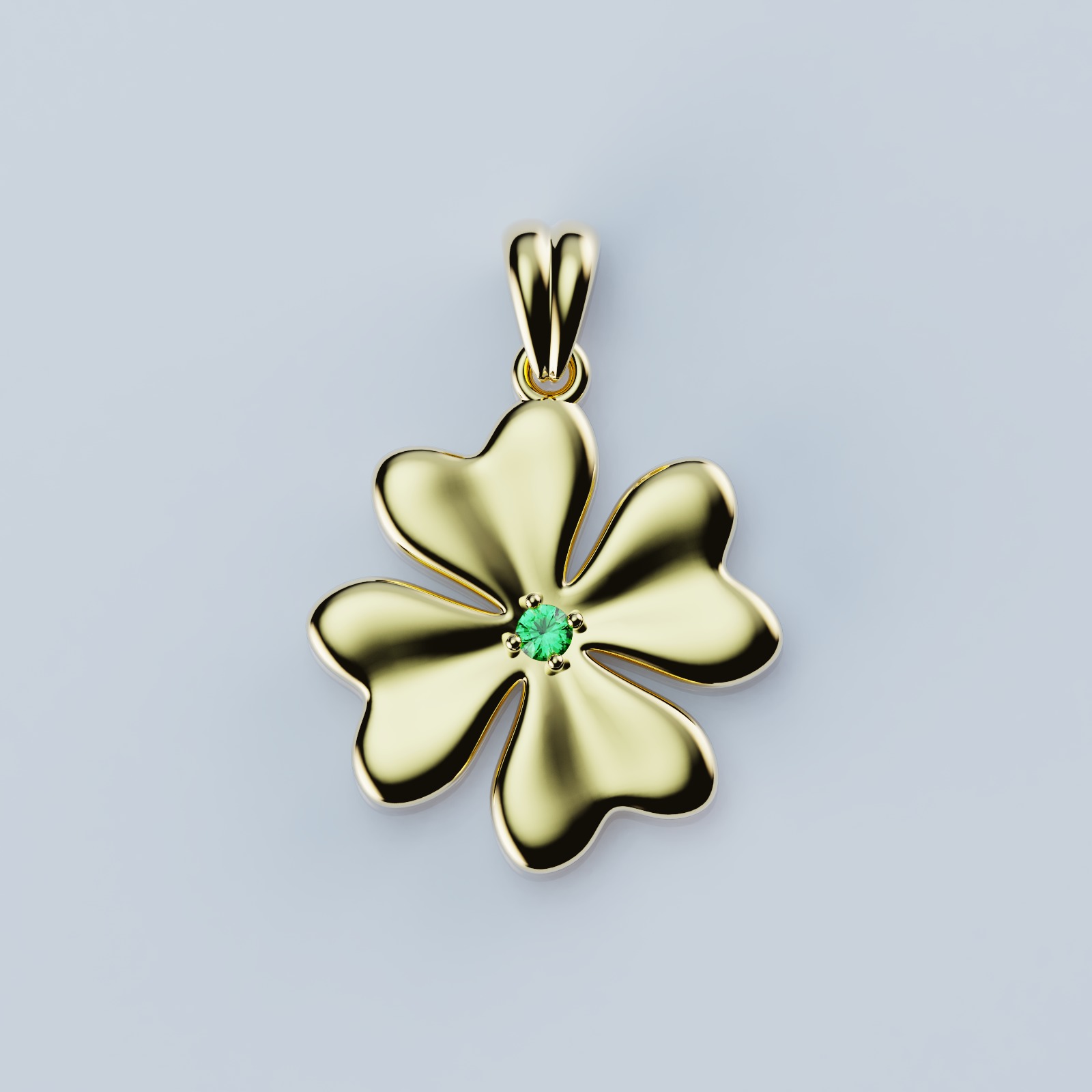 Pendant Clover 3D print model_2