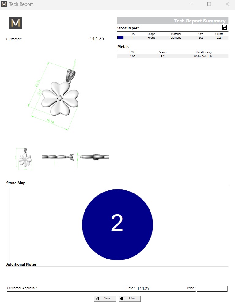 Pendant Clover 3D print model_9