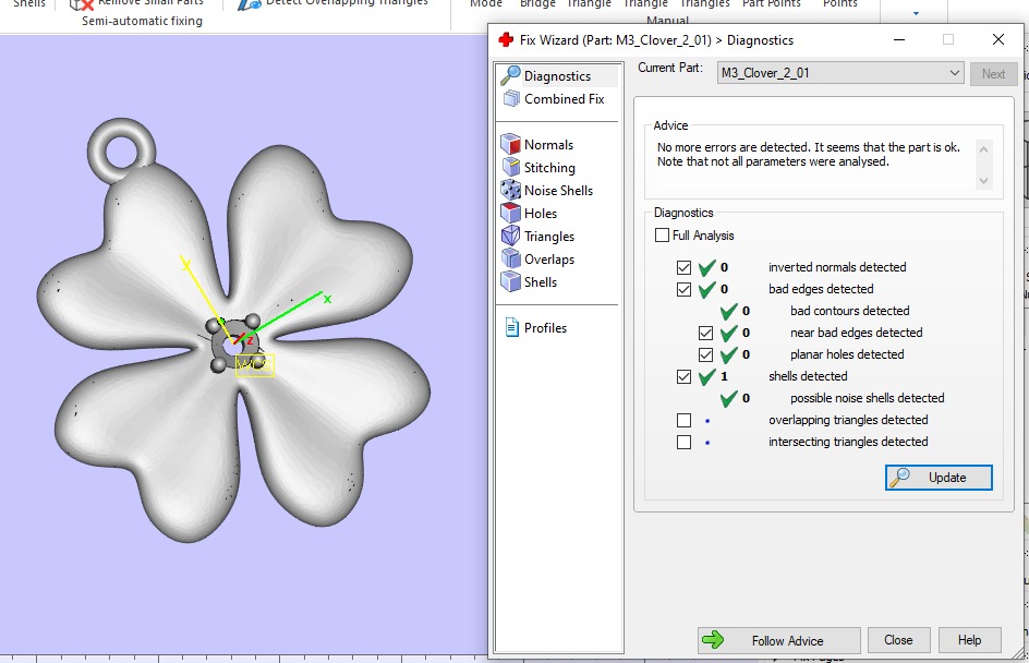 Pendant Clover 3D print model_7