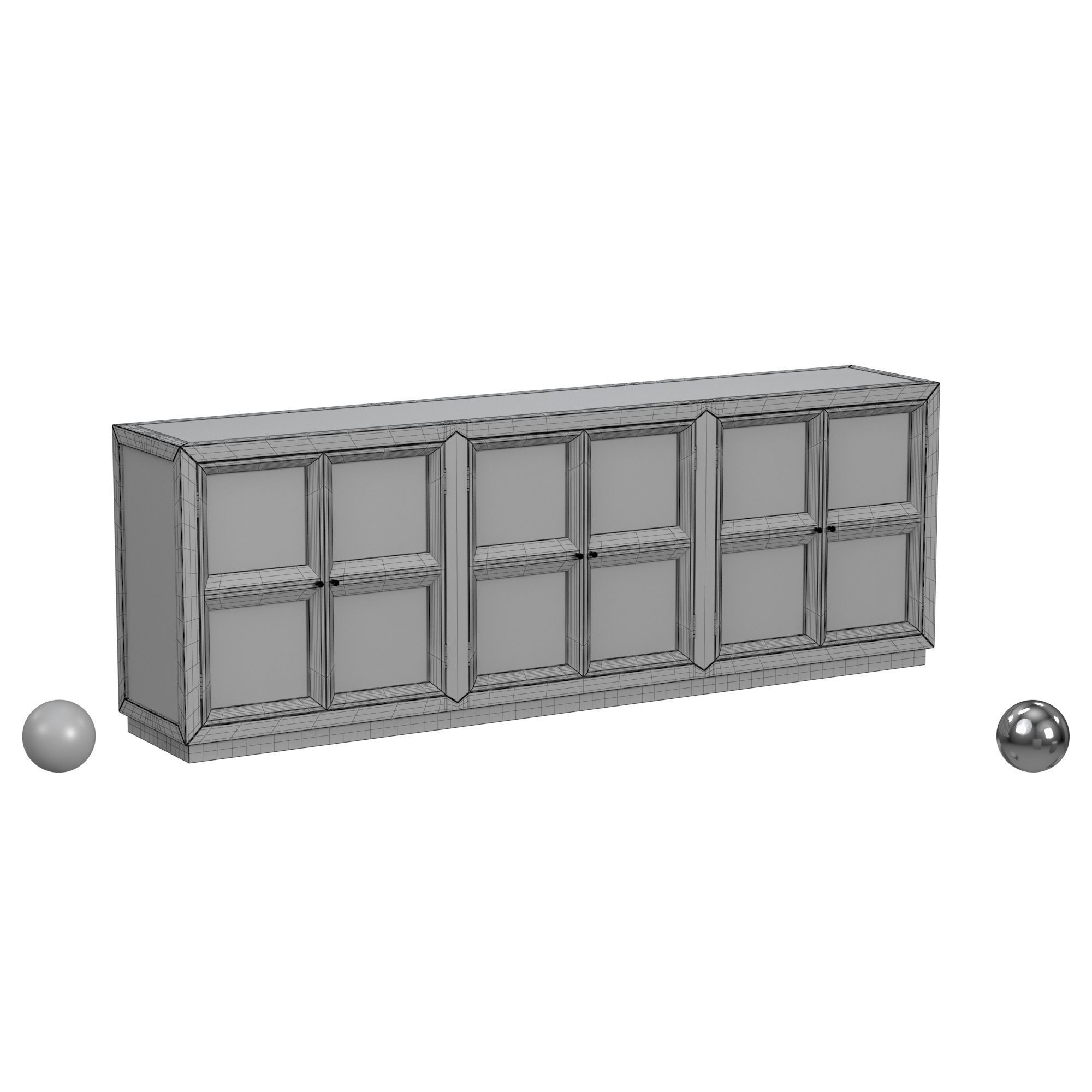 Selma Sideboard - Brown 3D model_3