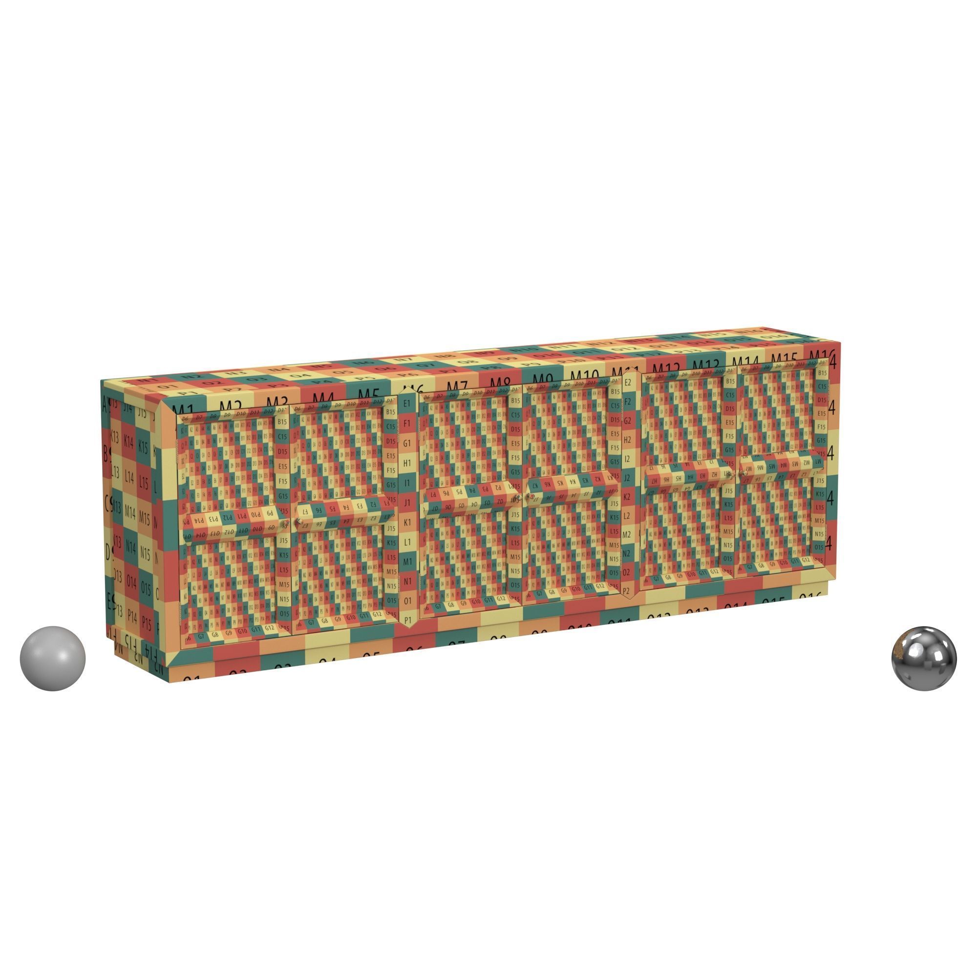 Selma Sideboard - Brown 3D model_2