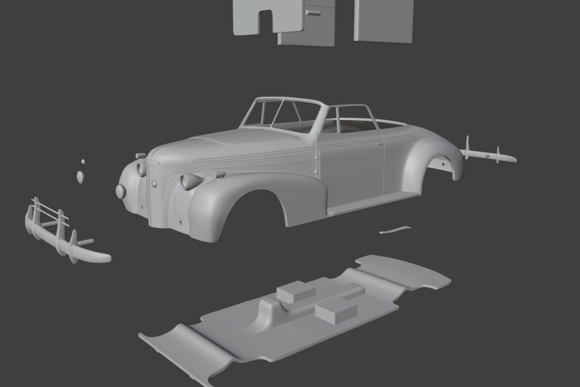 Oldsmobile 80 convertible 1939 3d print model 3D print model_8