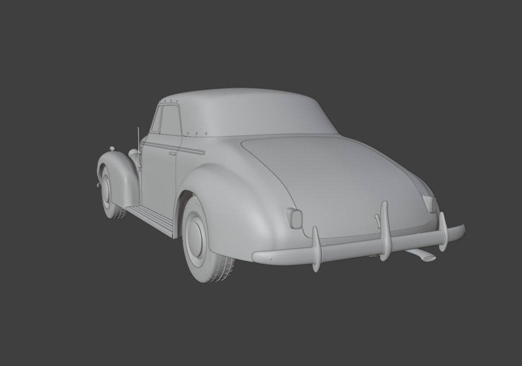 Oldsmobile 80 convertible 1939 3d print model 3D print model_3