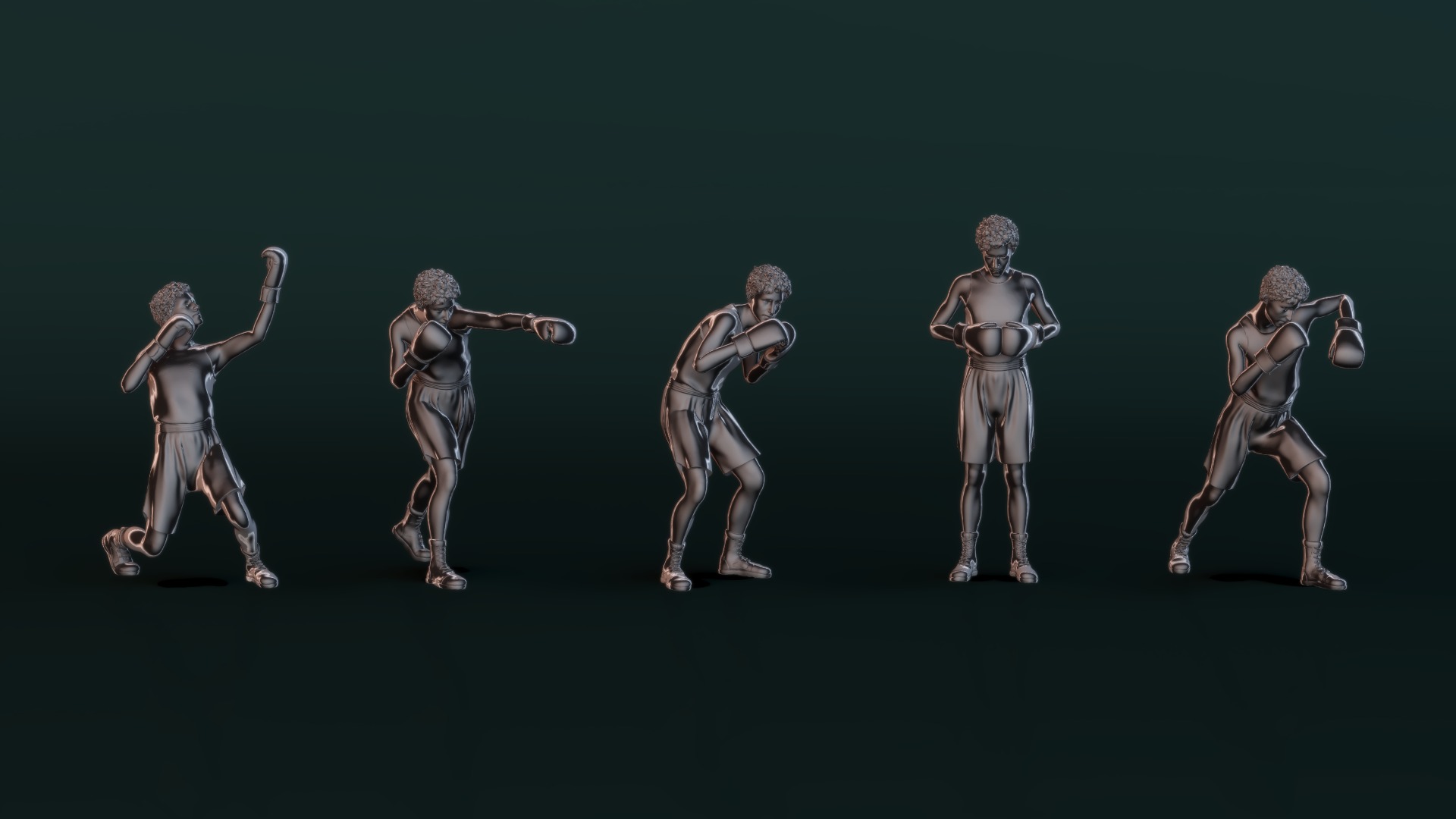 Boxer Man Set01 3D model_10