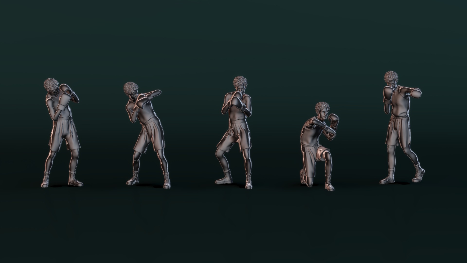 Boxer Man Set01 3D model_4