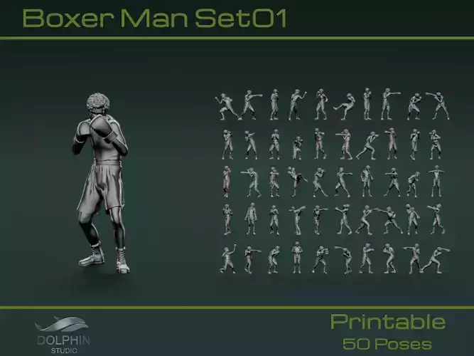 Boxer Man Set01 3D model