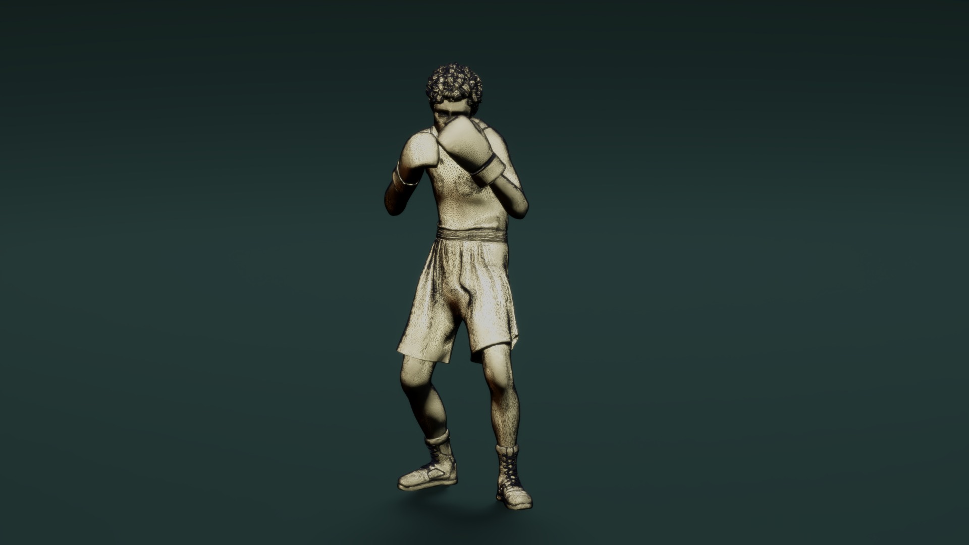 Boxer Man Set01 3D model_11