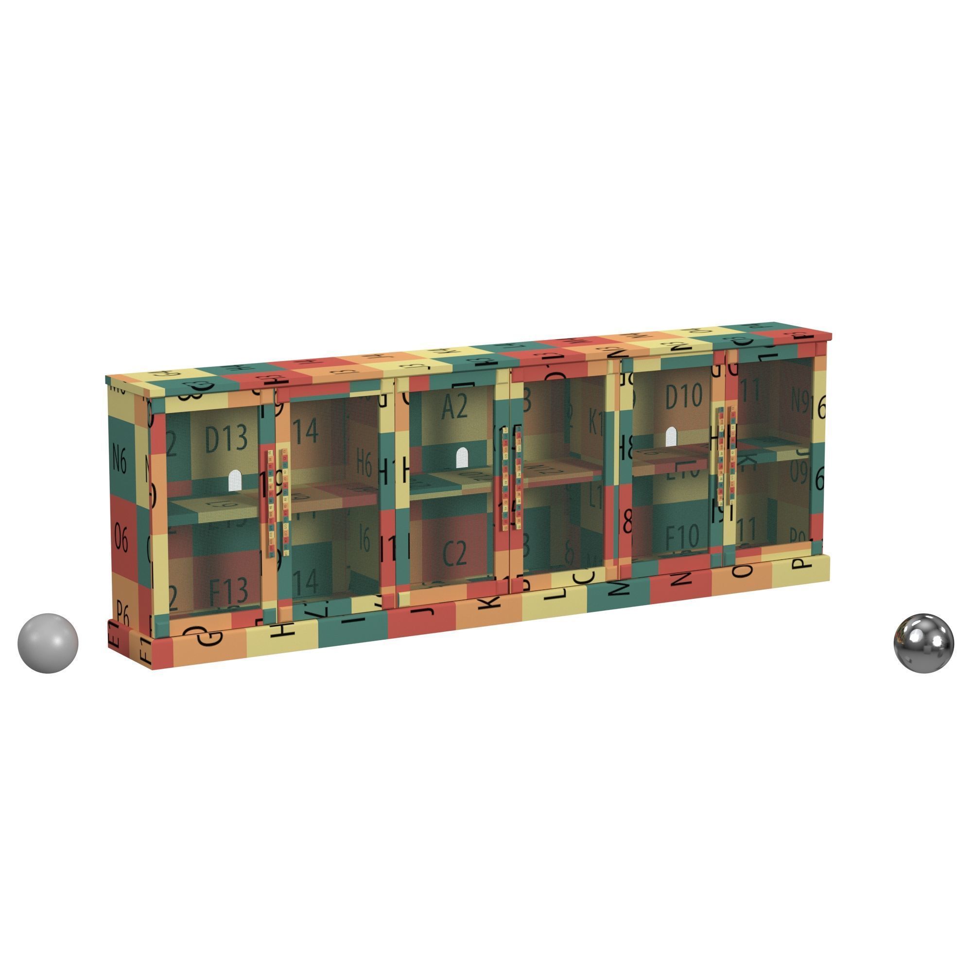 Tempe 6Dr Sideboard 3D model_2