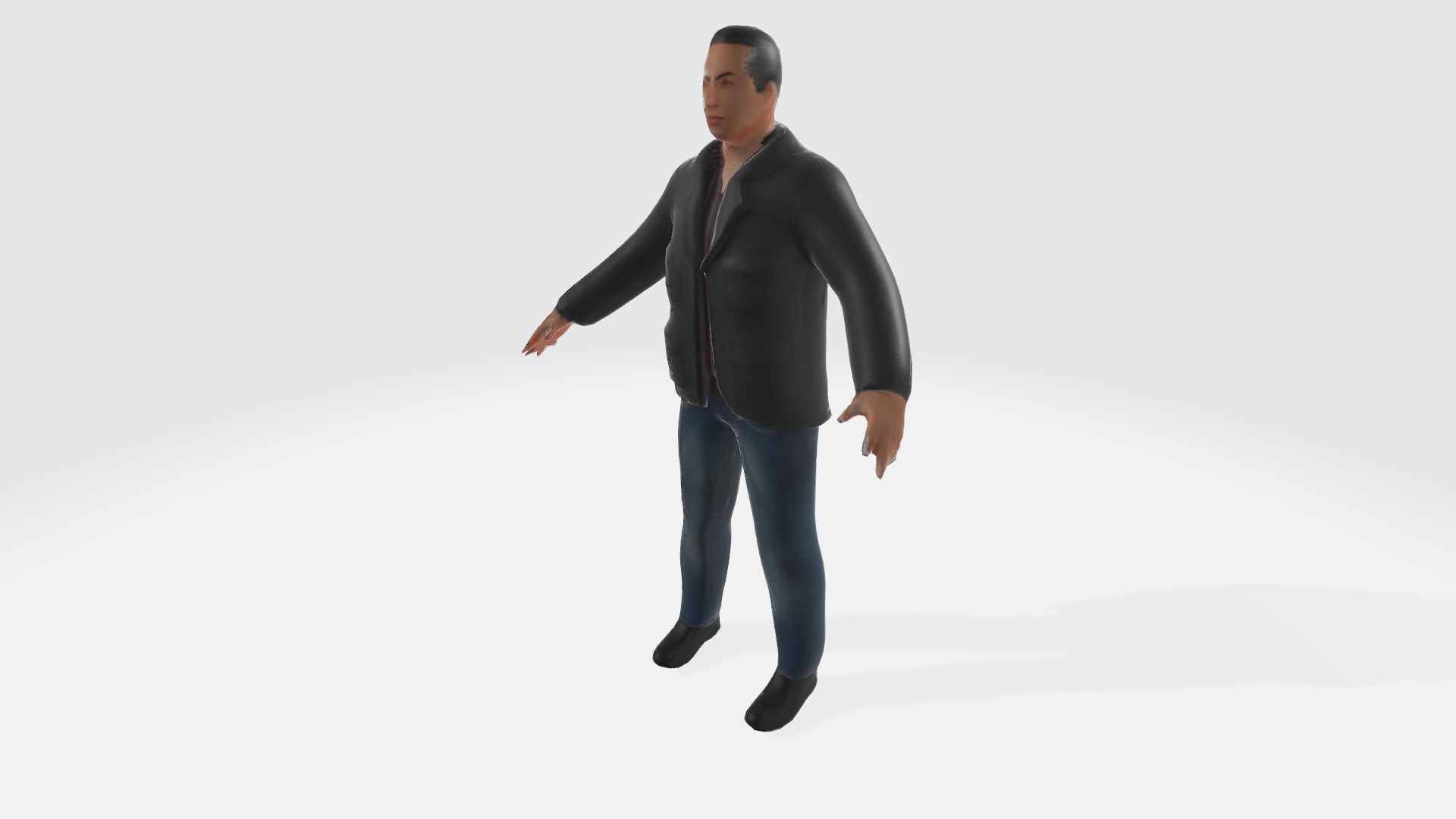 Rigged Man in Parka Low-poly 3D model_2