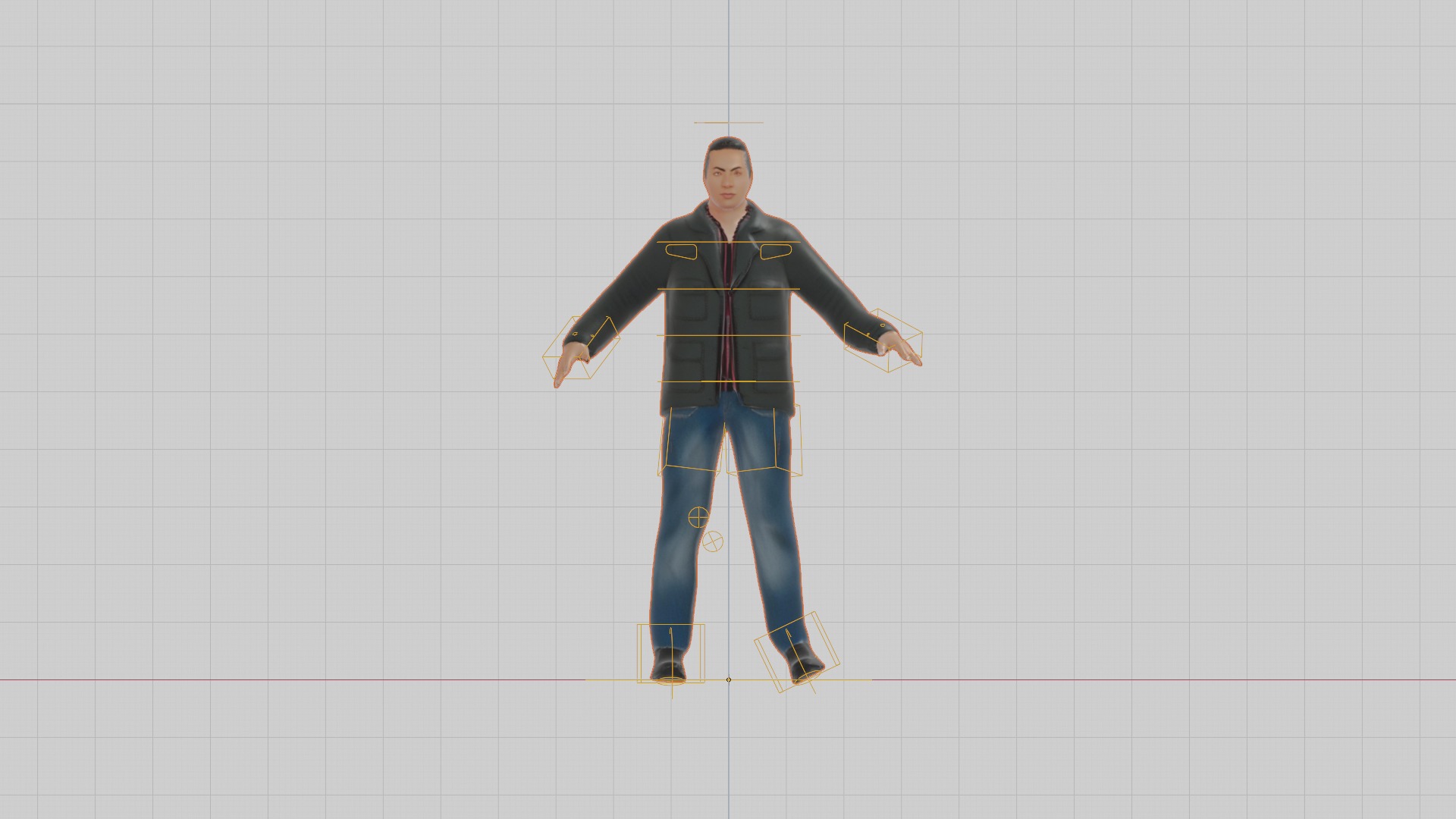 Rigged Man in Parka Low-poly 3D model_3