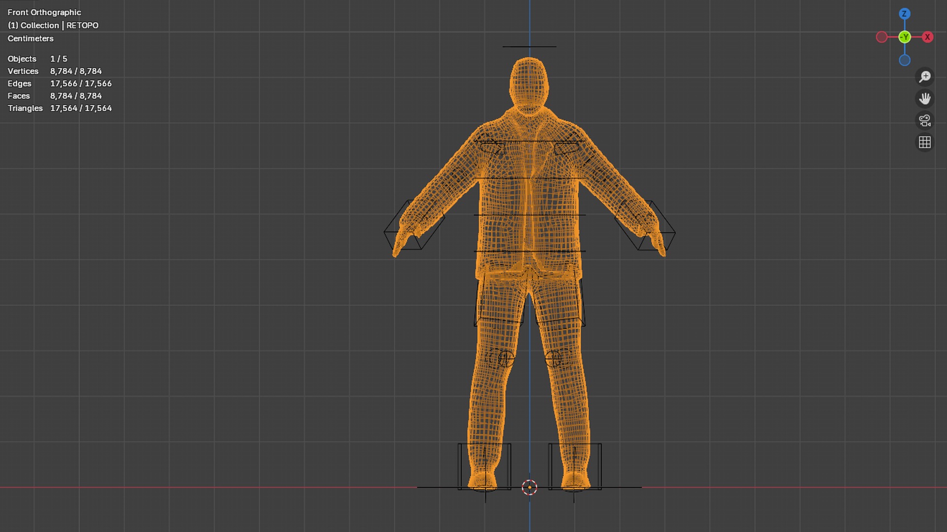 Rigged Man in Parka Low-poly 3D model_1