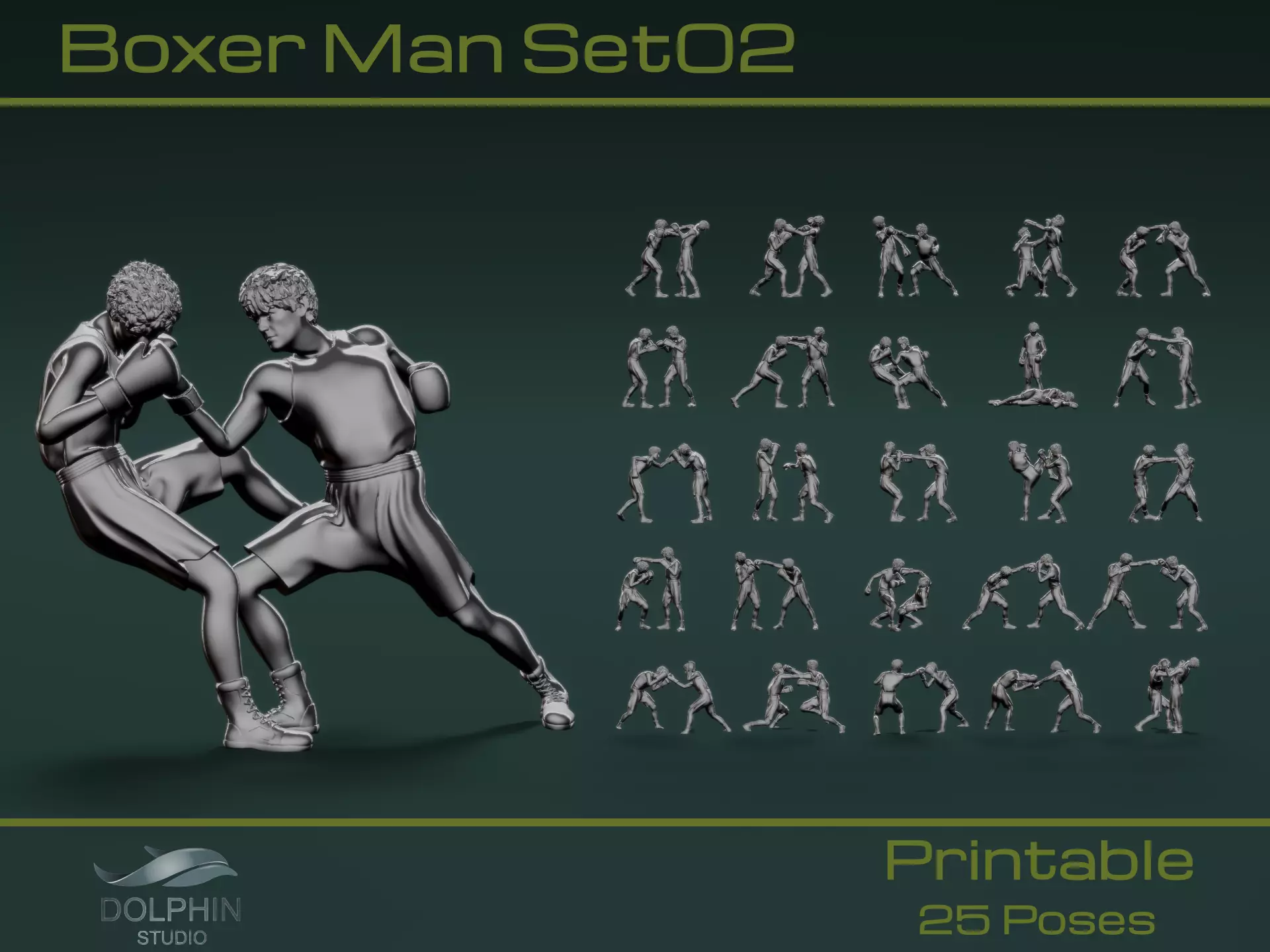 Boxer Man Set02 3D model_0
