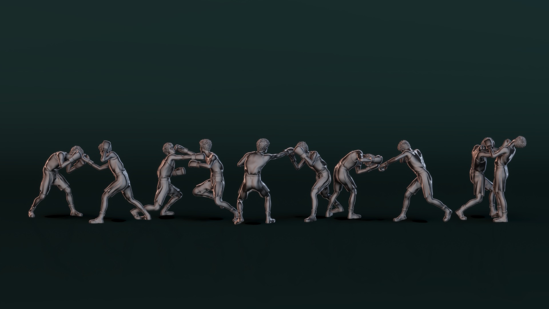 Boxer Man Set02 3D model_6