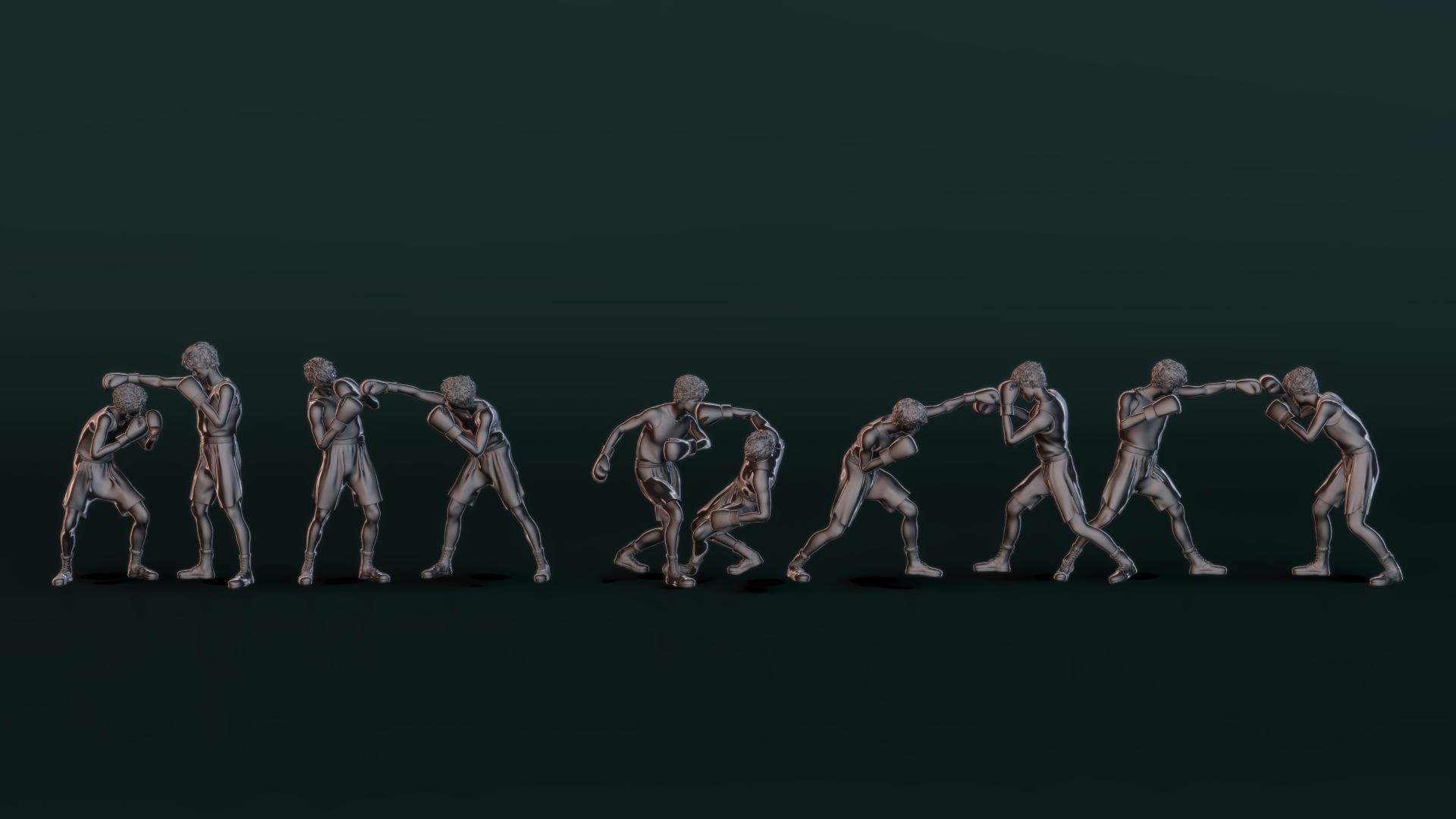 Boxer Man Set02 3D model_5