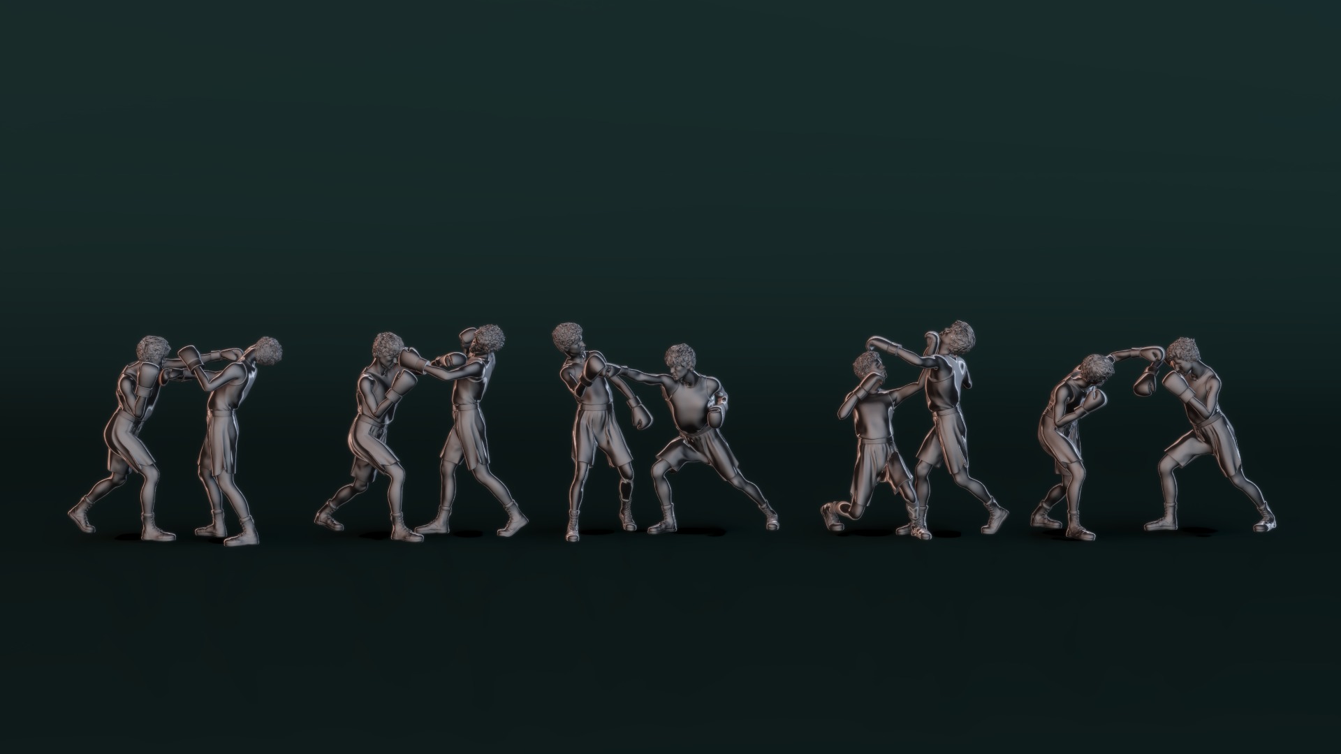 Boxer Man Set02 3D model_2