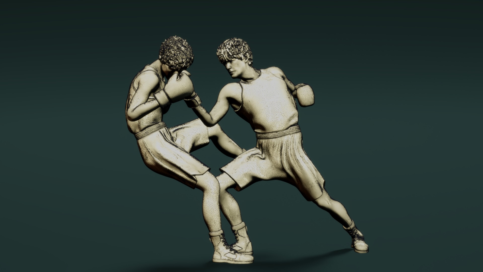 Boxer Man Set02 3D model_7