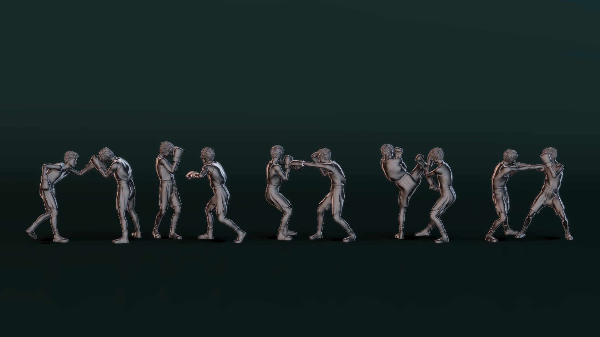 Boxer Man Set02 3D model_4