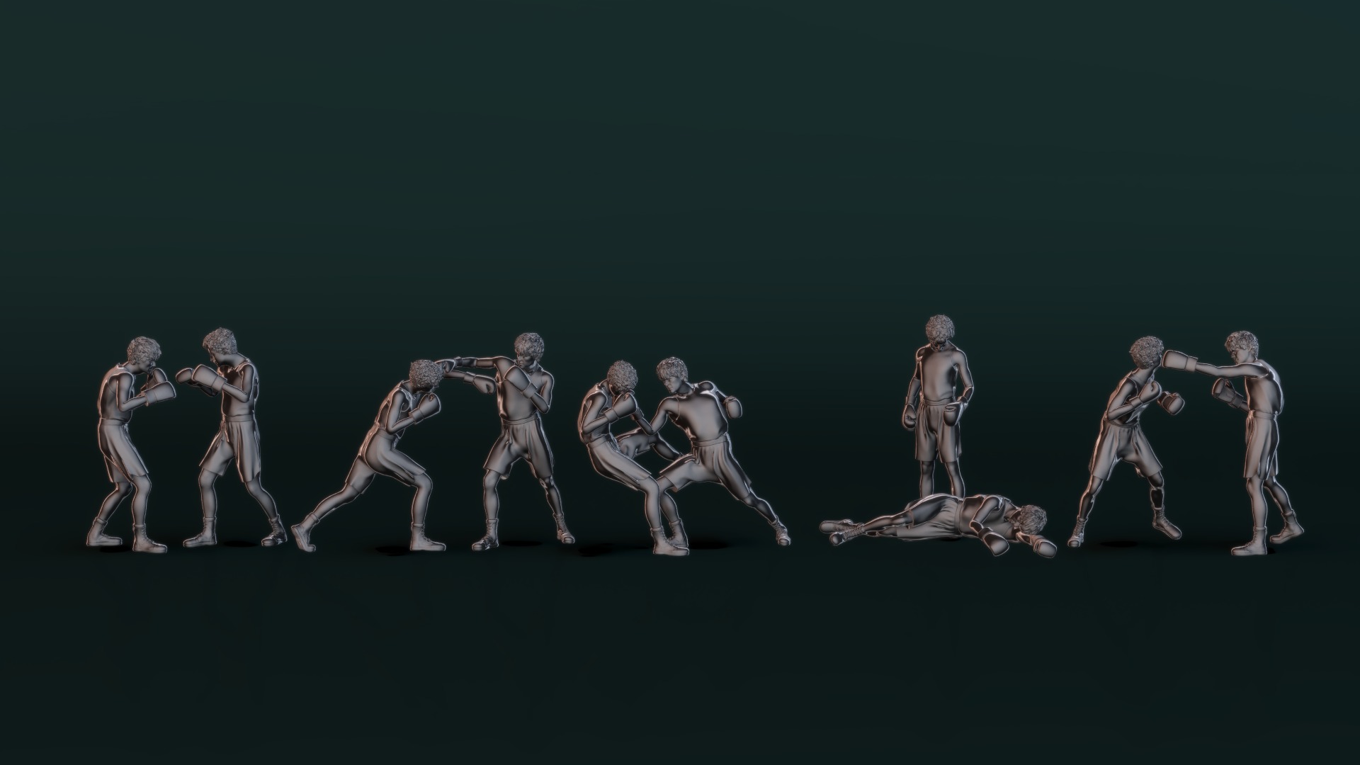 Boxer Man Set02 3D model_3