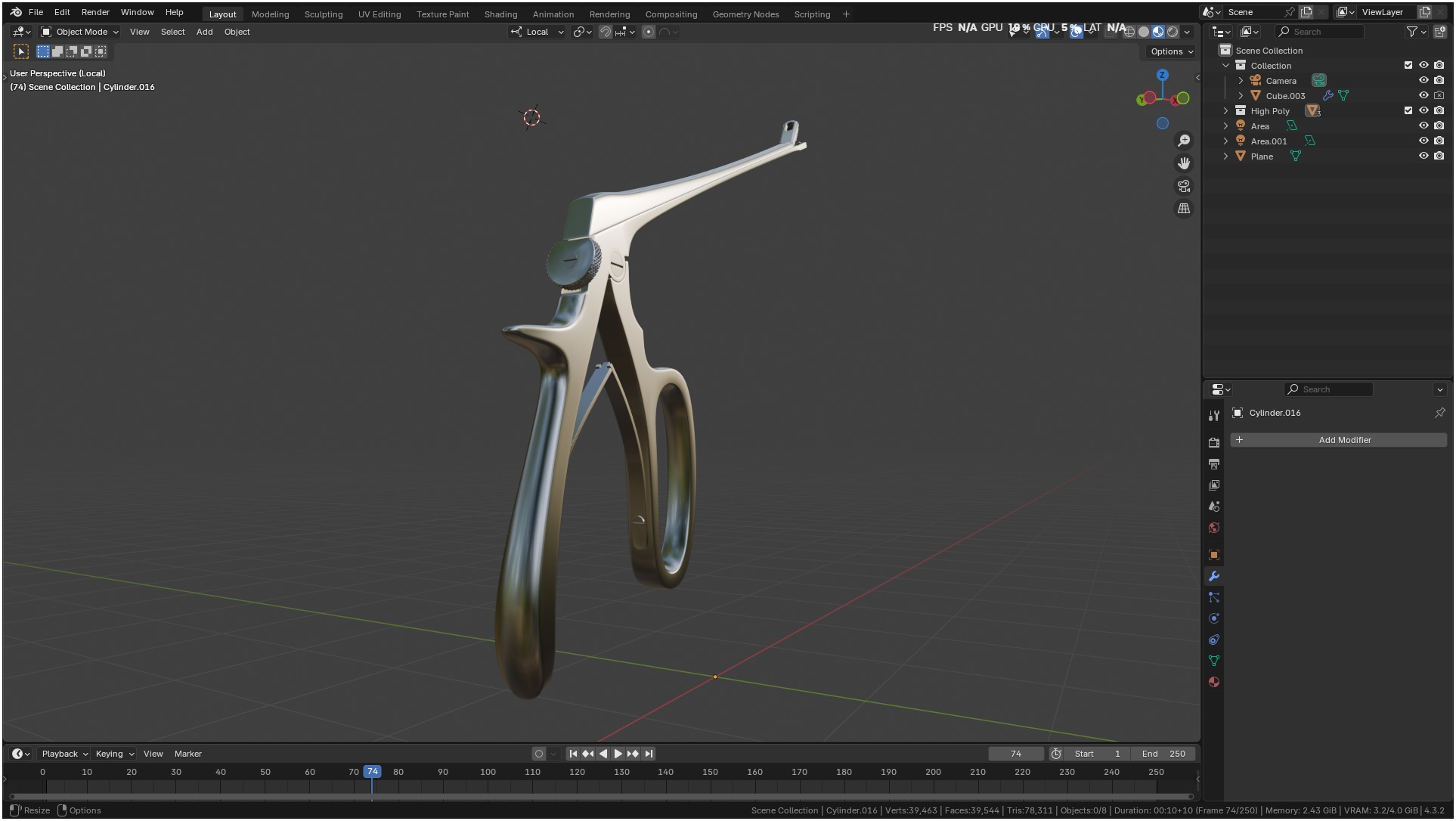 Tischler Standard Straight Biopsy Punch 3D model_51